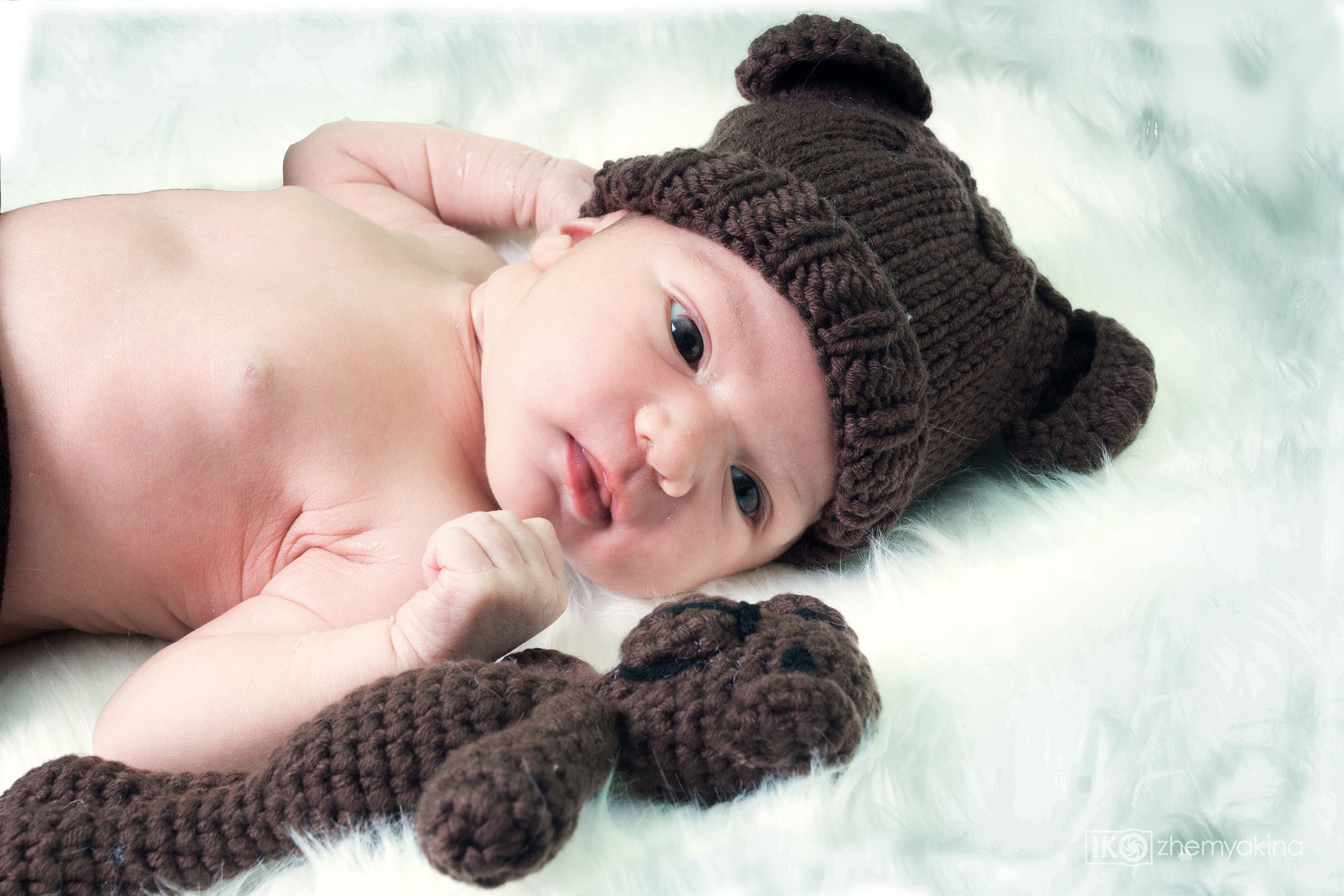 First Newborn photo shoot. Photographer Irina Kozhemyakina. Houston