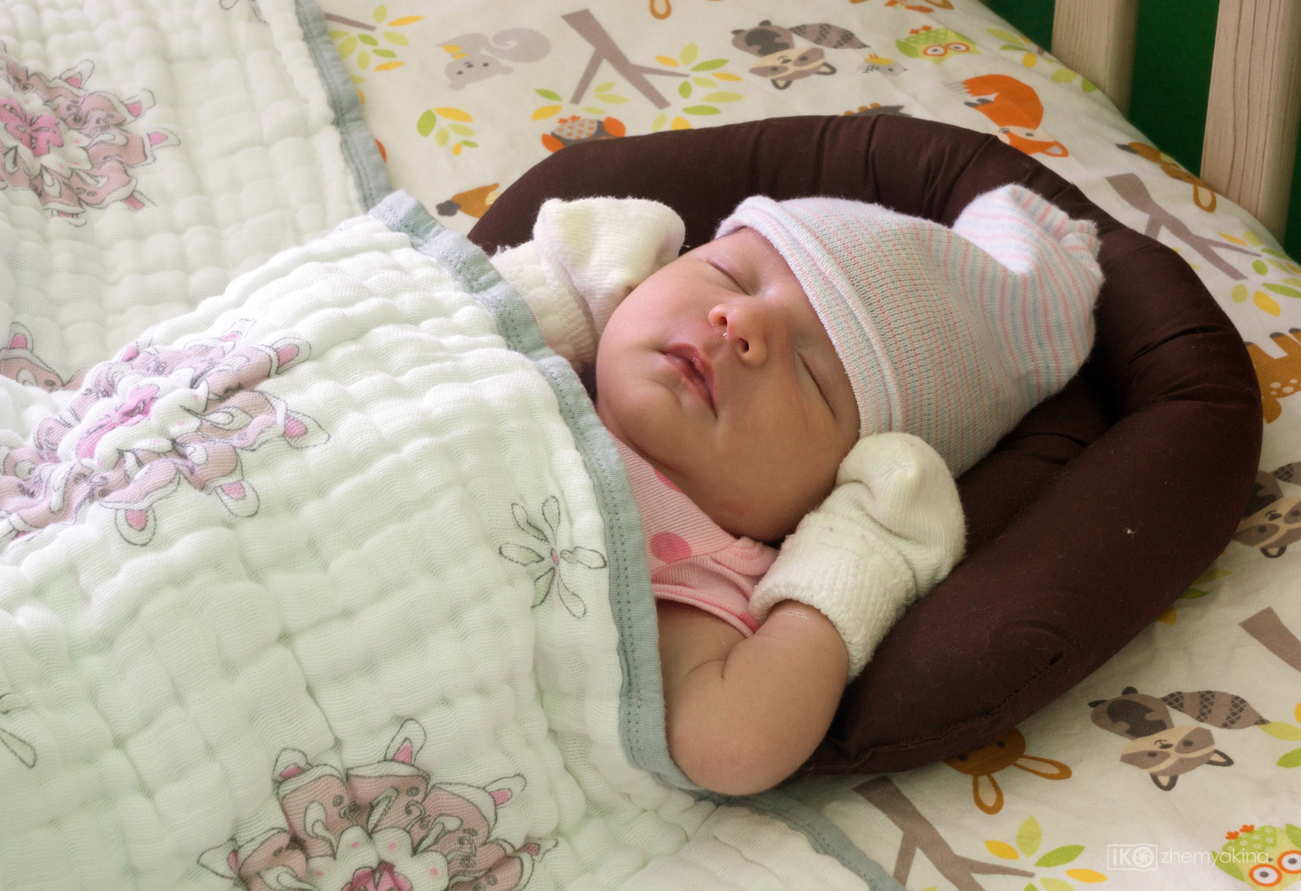 First Newborn photo shoot. Photographer Irina Kozhemyakina. Houston