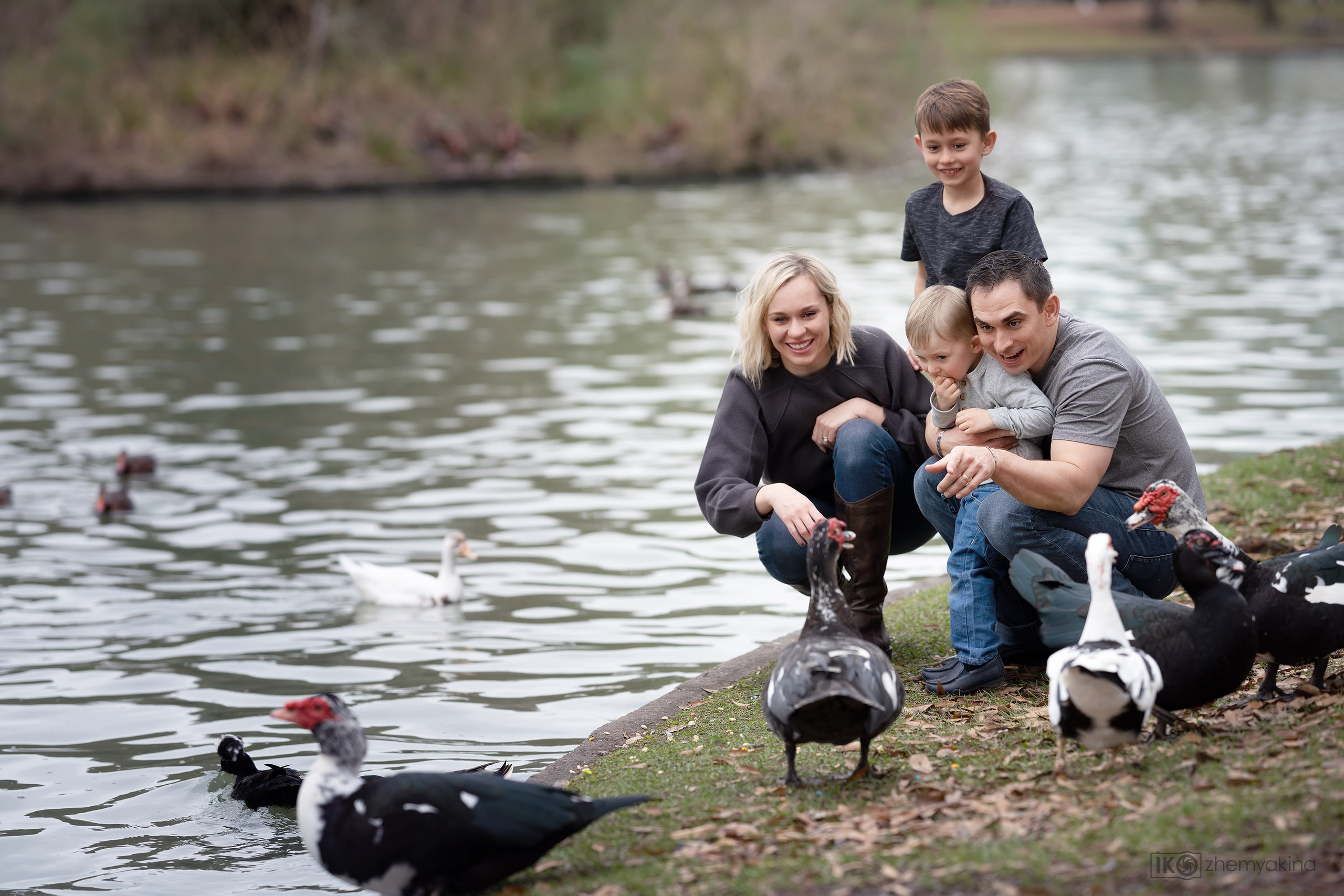 Clothing color — gray. Photographer Irina Kozhemyakina. Houston