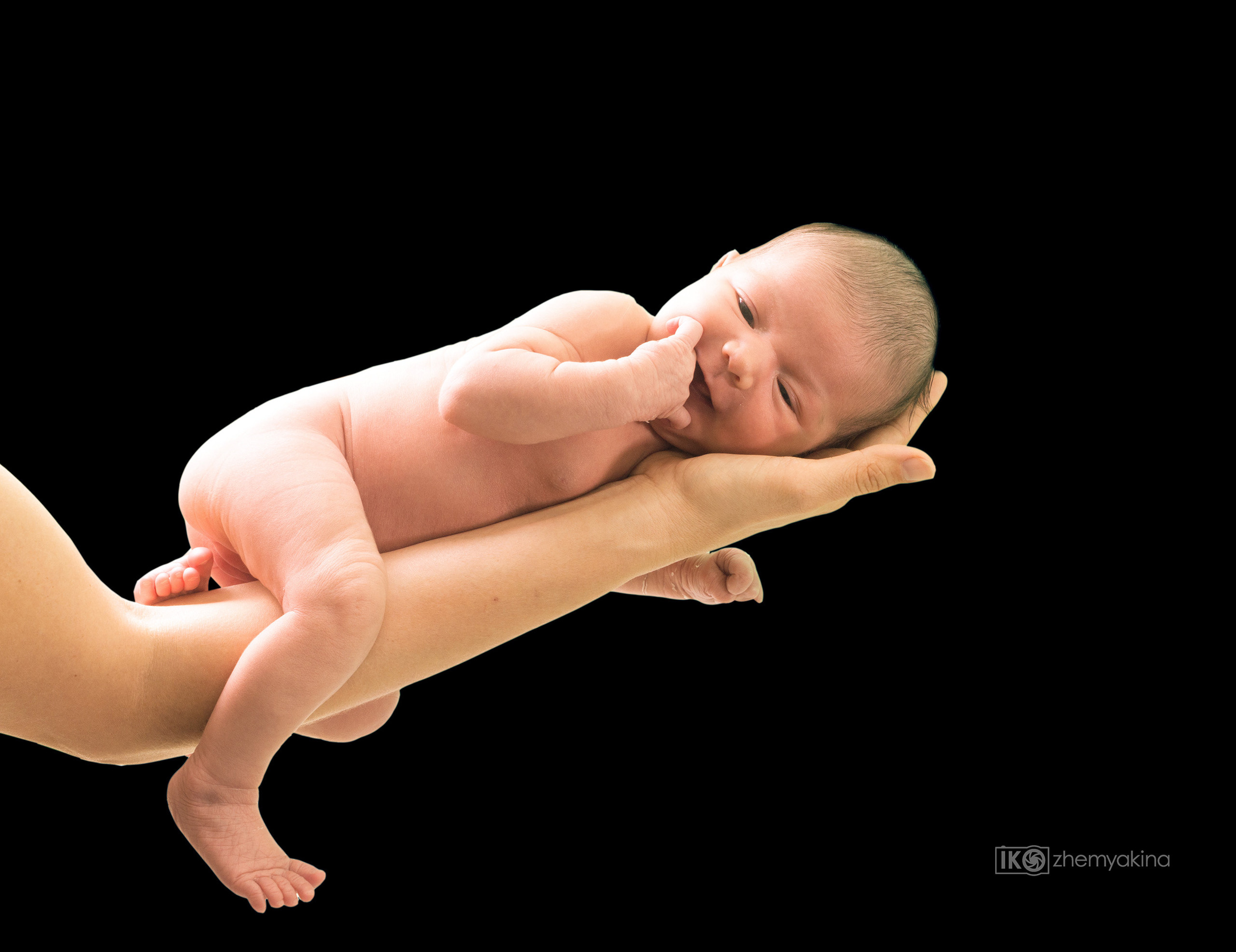 First Newborn photo shoot. Photographer Irina Kozhemyakina. Houston