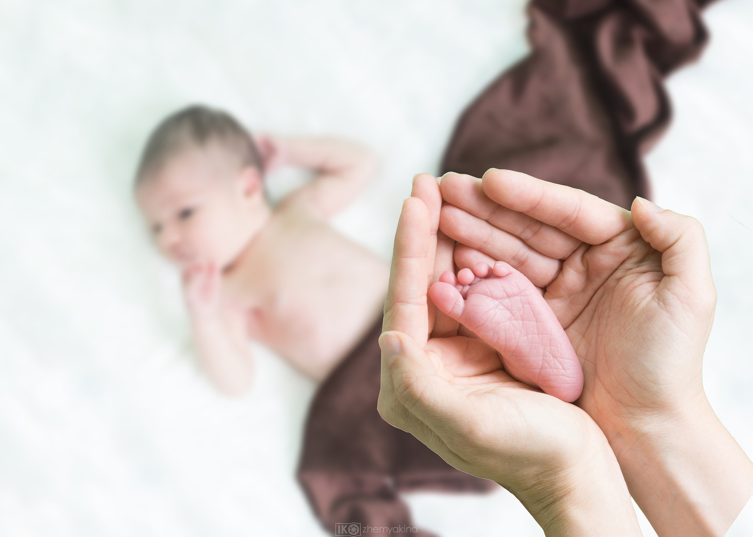First Newborn photo shoot. Photographer Irina Kozhemyakina. Houston