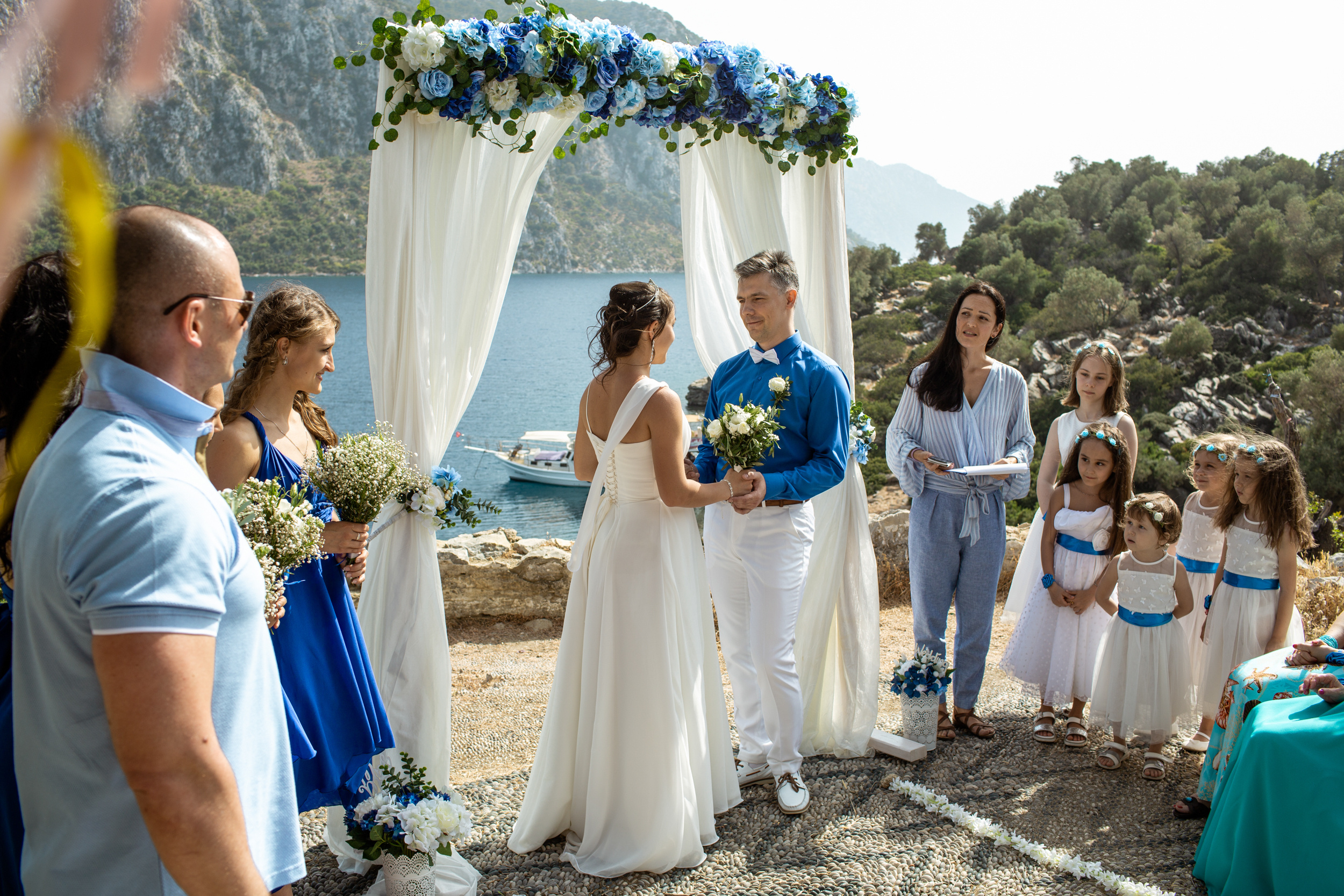 Symbolic wedding on the island of Kemeria. Julia Ganch I Fashion Wedding Photography I Cappadocia Turkey