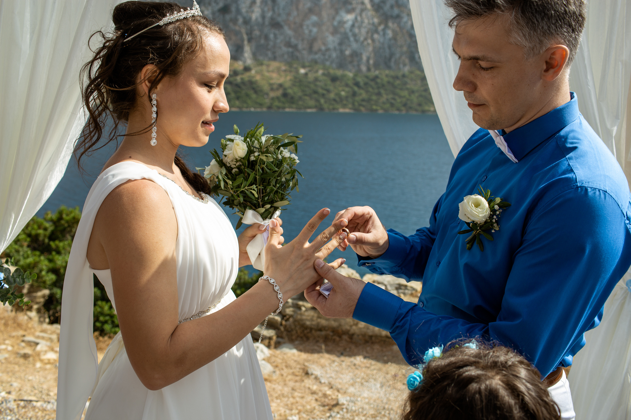 Symbolic wedding on the island of Kemeria. Julia Ganch I Fashion Wedding Photography I Cappadocia Turkey