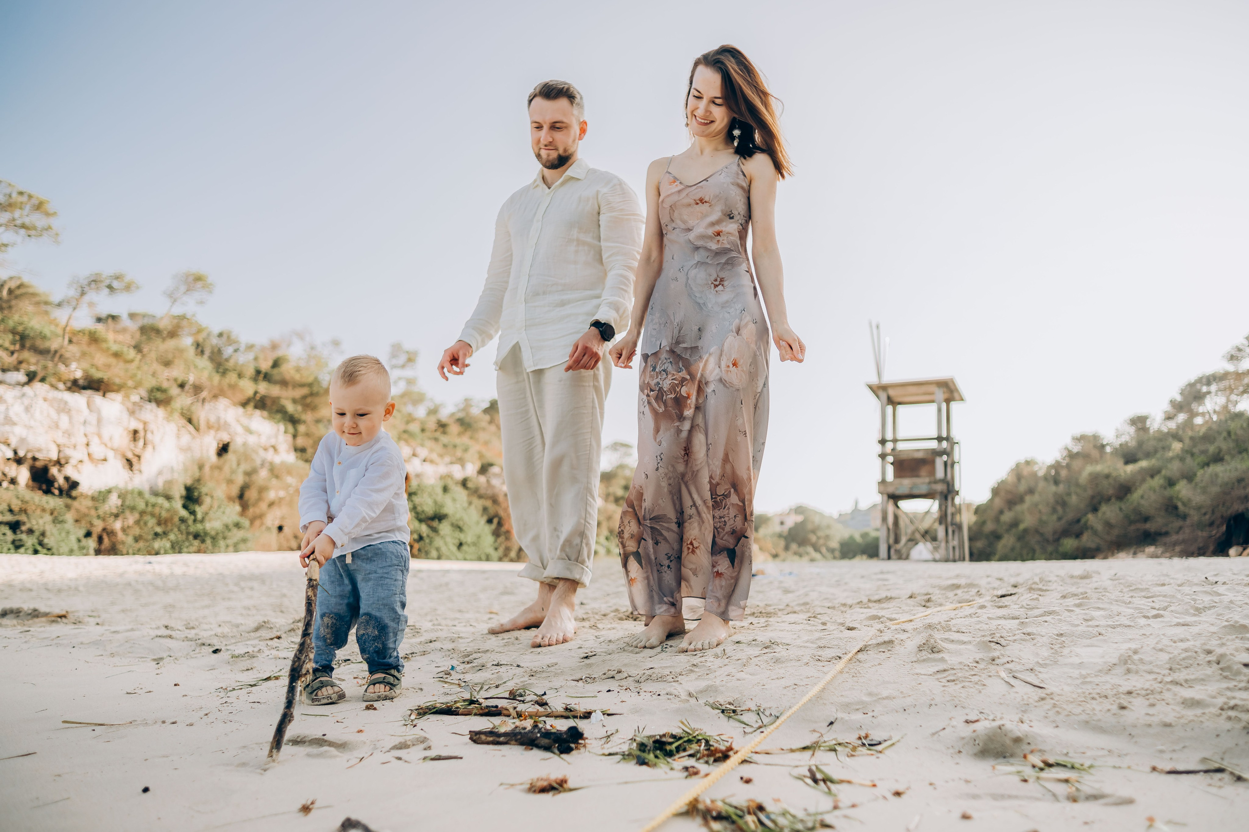 On the shore. Фотограф у Пальма де Майорка