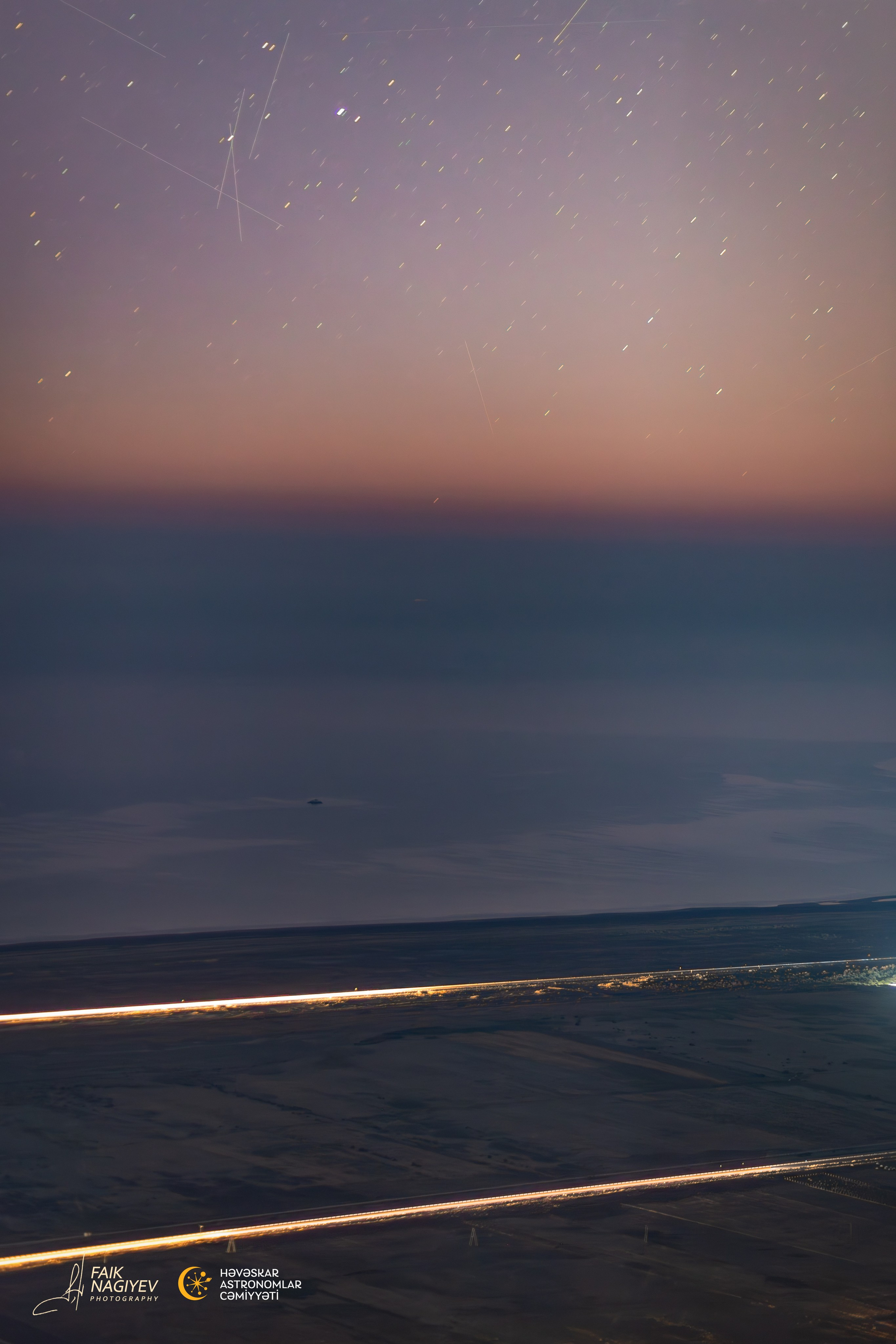 Beşbarmaq dağı ulduzlar fonunda. Həvəskar Astronomlar Cəmiyyəti — Astronomy.az