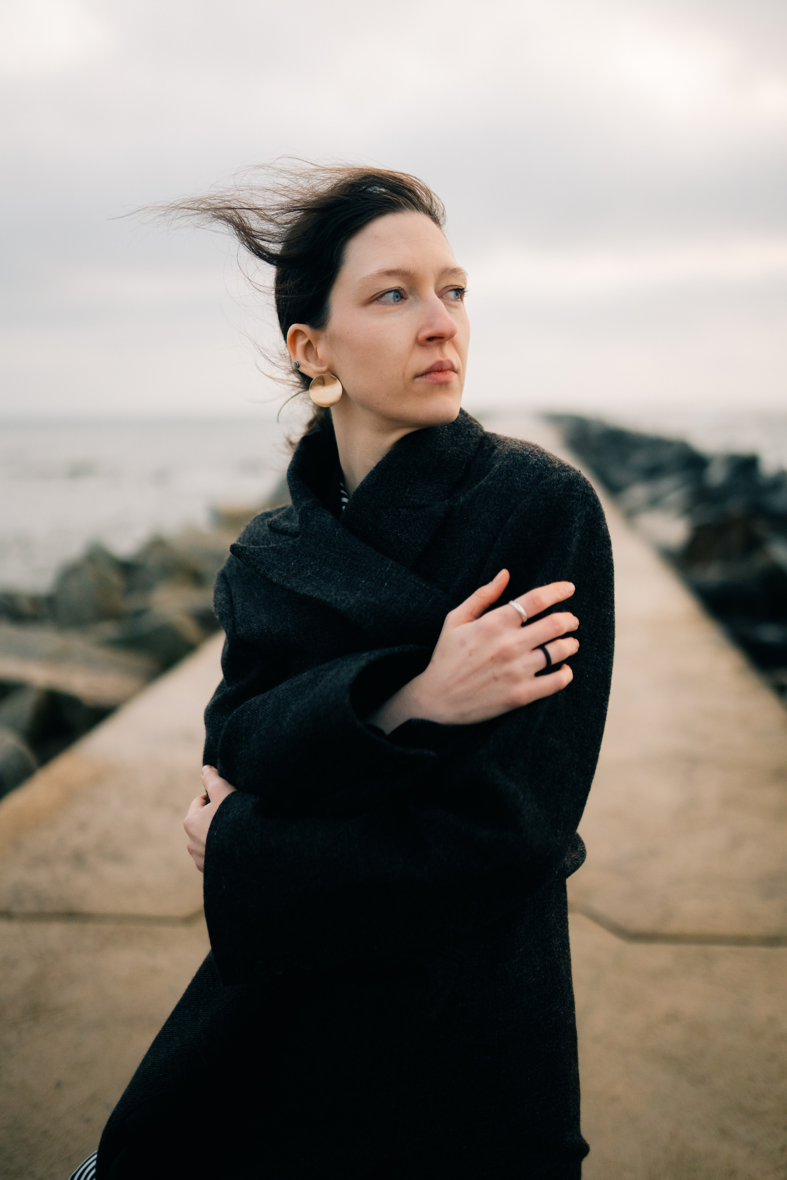 Anna at the sea. Maria Sher. Professional photographer from Porto, Portugal