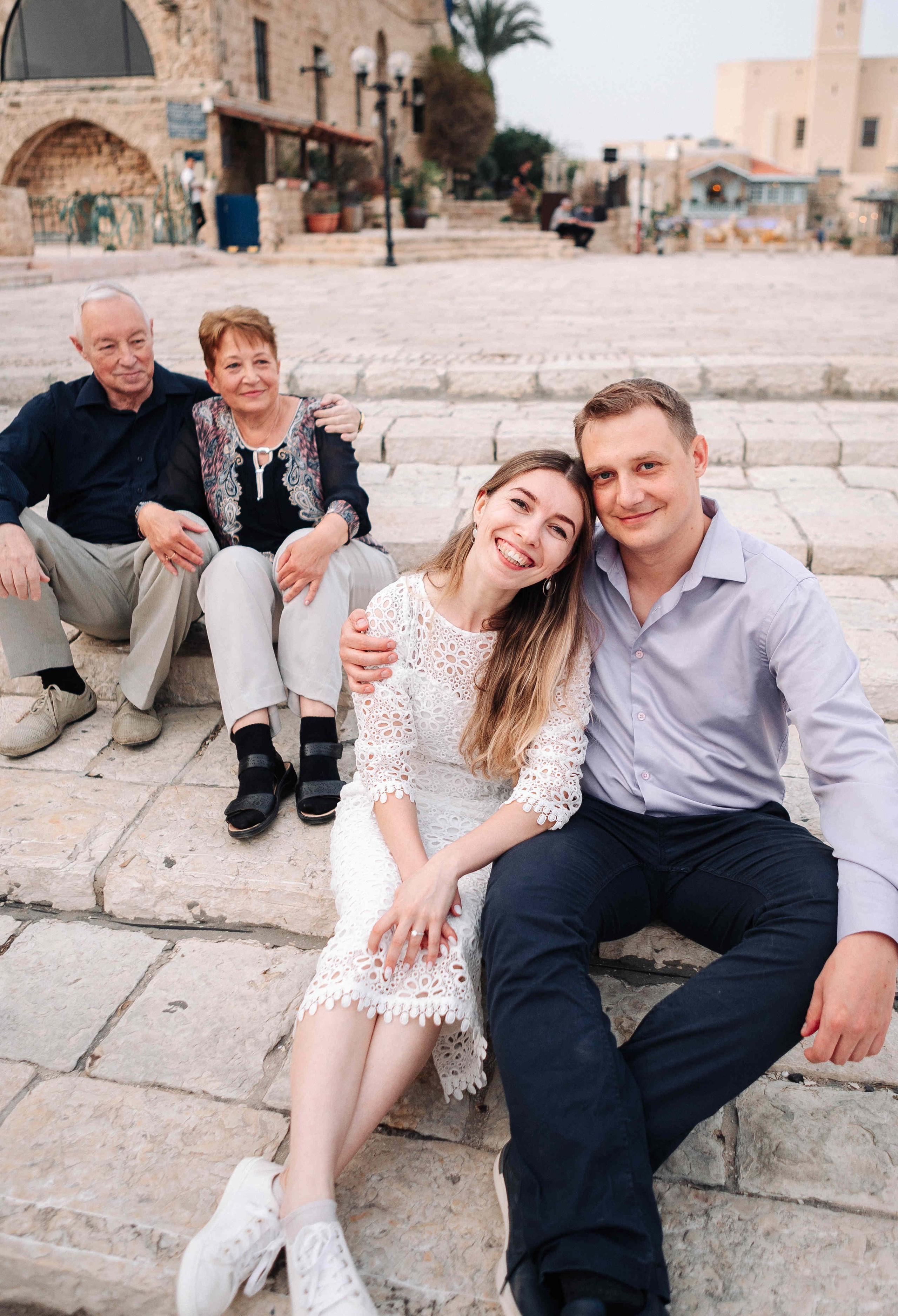 LOVERS IN JAFFO. PHOTOGRAPHER IN ISRAEL