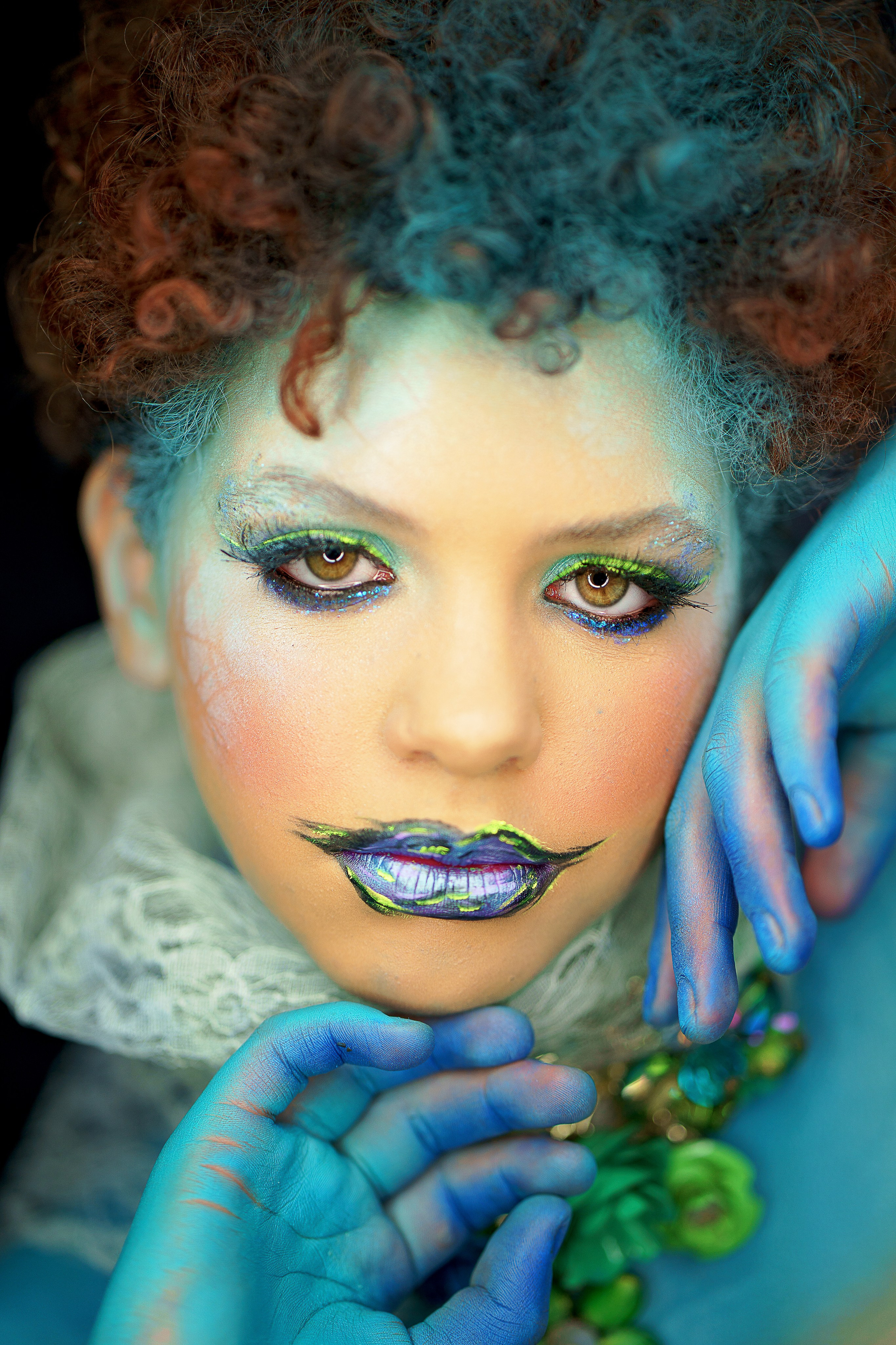 Creative makeup. Familien, Portrait und Konzeptualfotografie in Genf, Schweiz