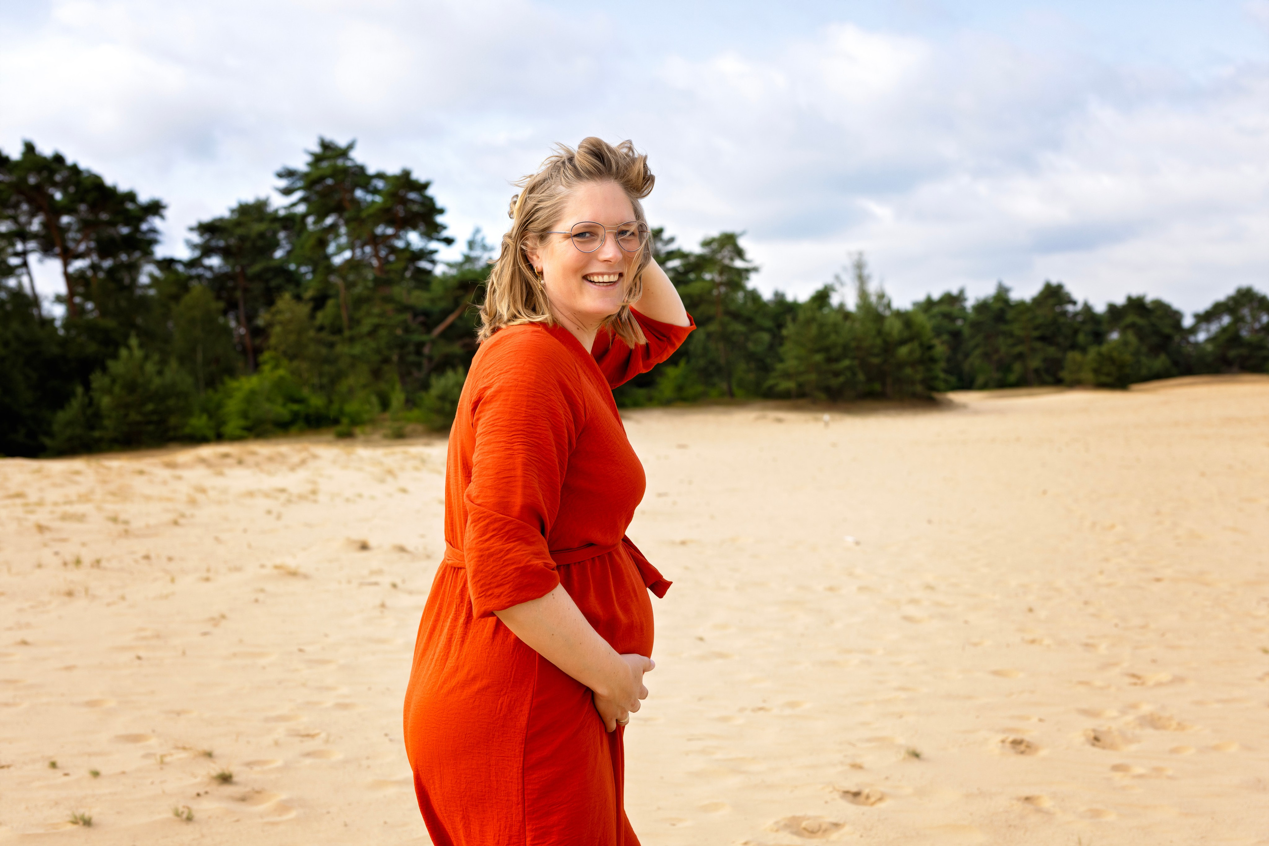 Zwangerschapsfotoshoot in de natuur