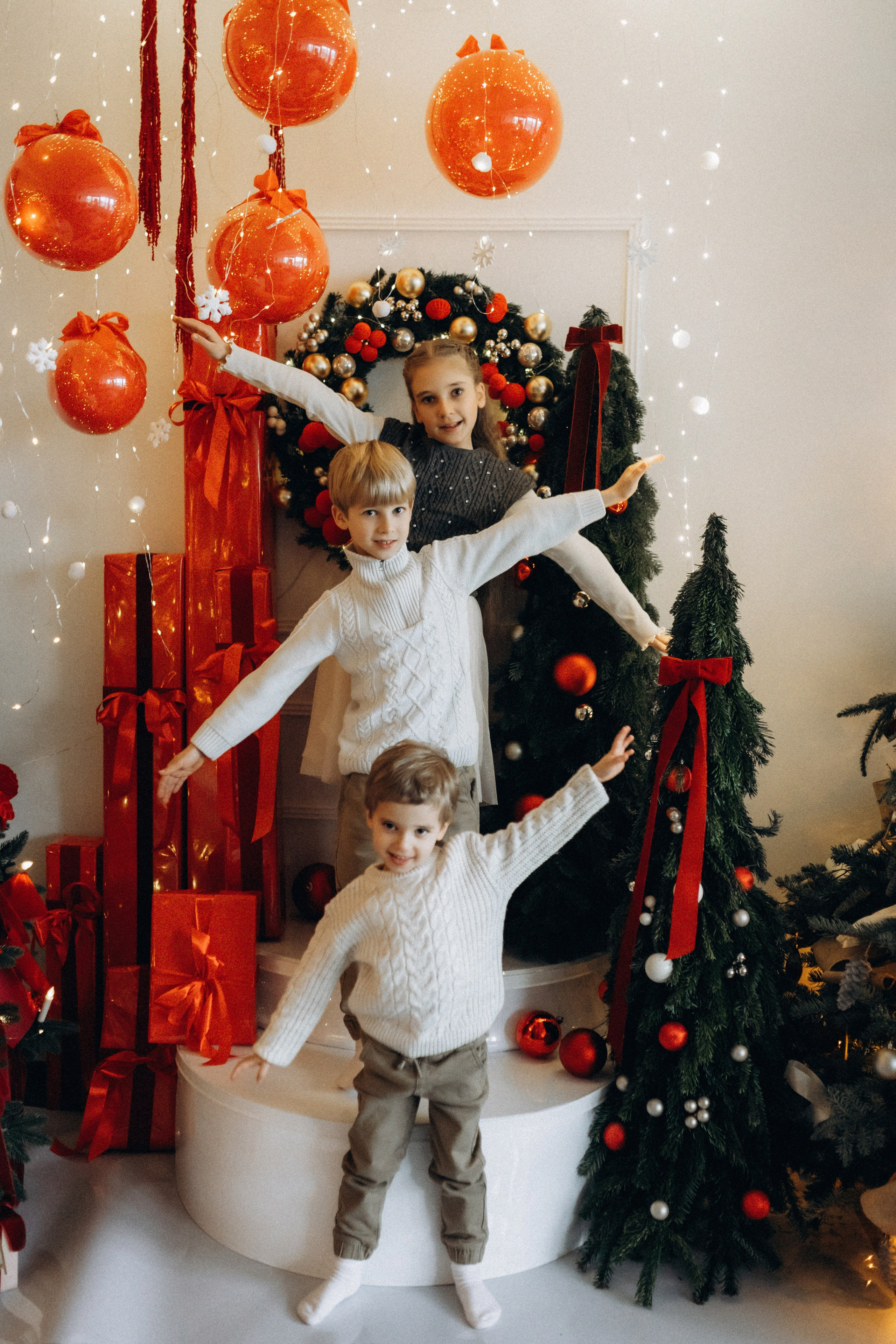 Новогодняя фотосессия в студии. Семейный фотограф Лейпциг, Германия