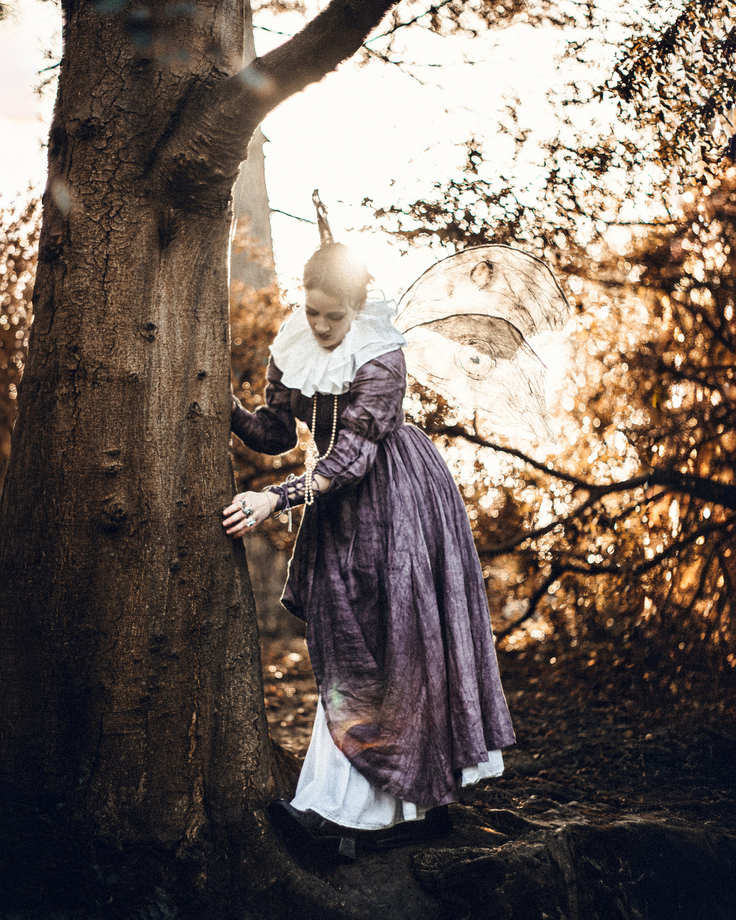 Vintage Moth Costume Photoshoot in London. Moth & Moss Photography