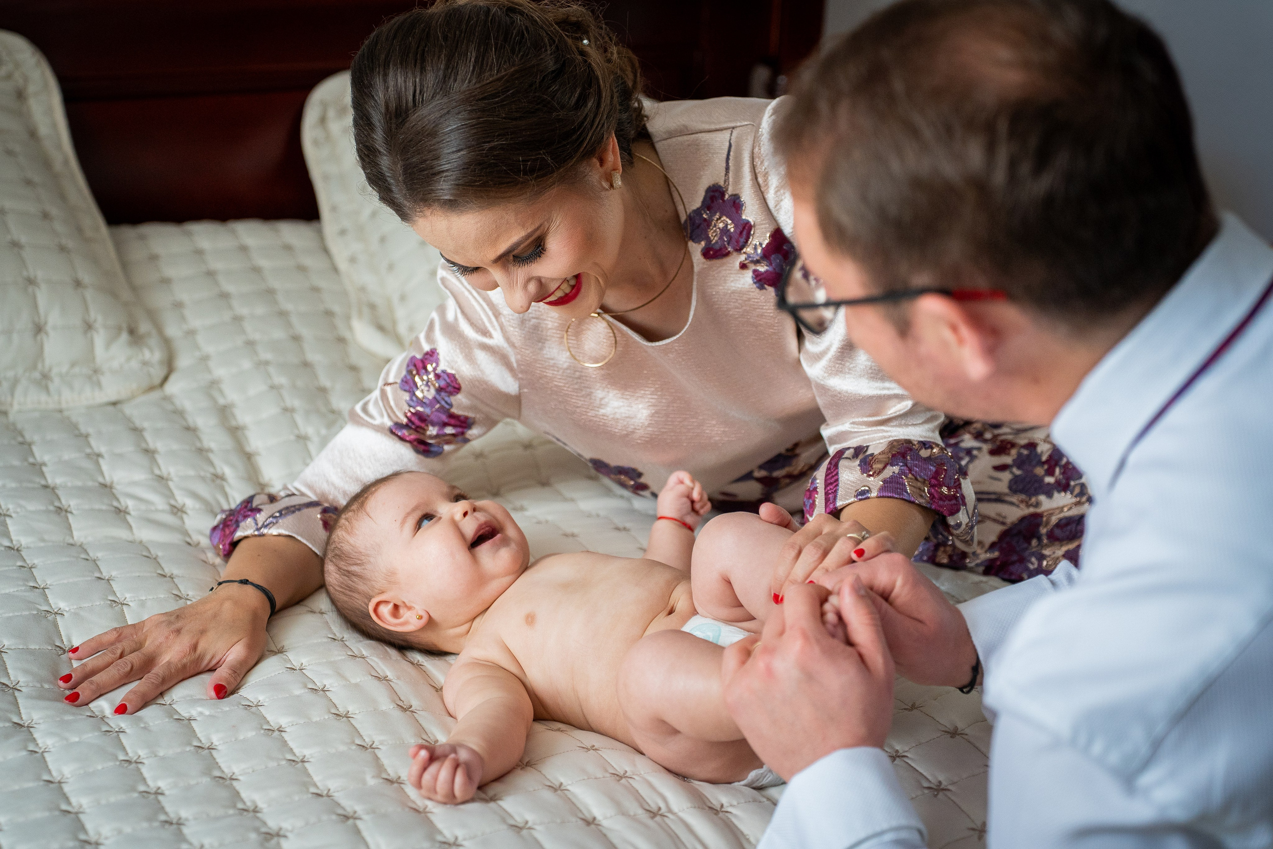 parinti cu bebelus, botez Constanta