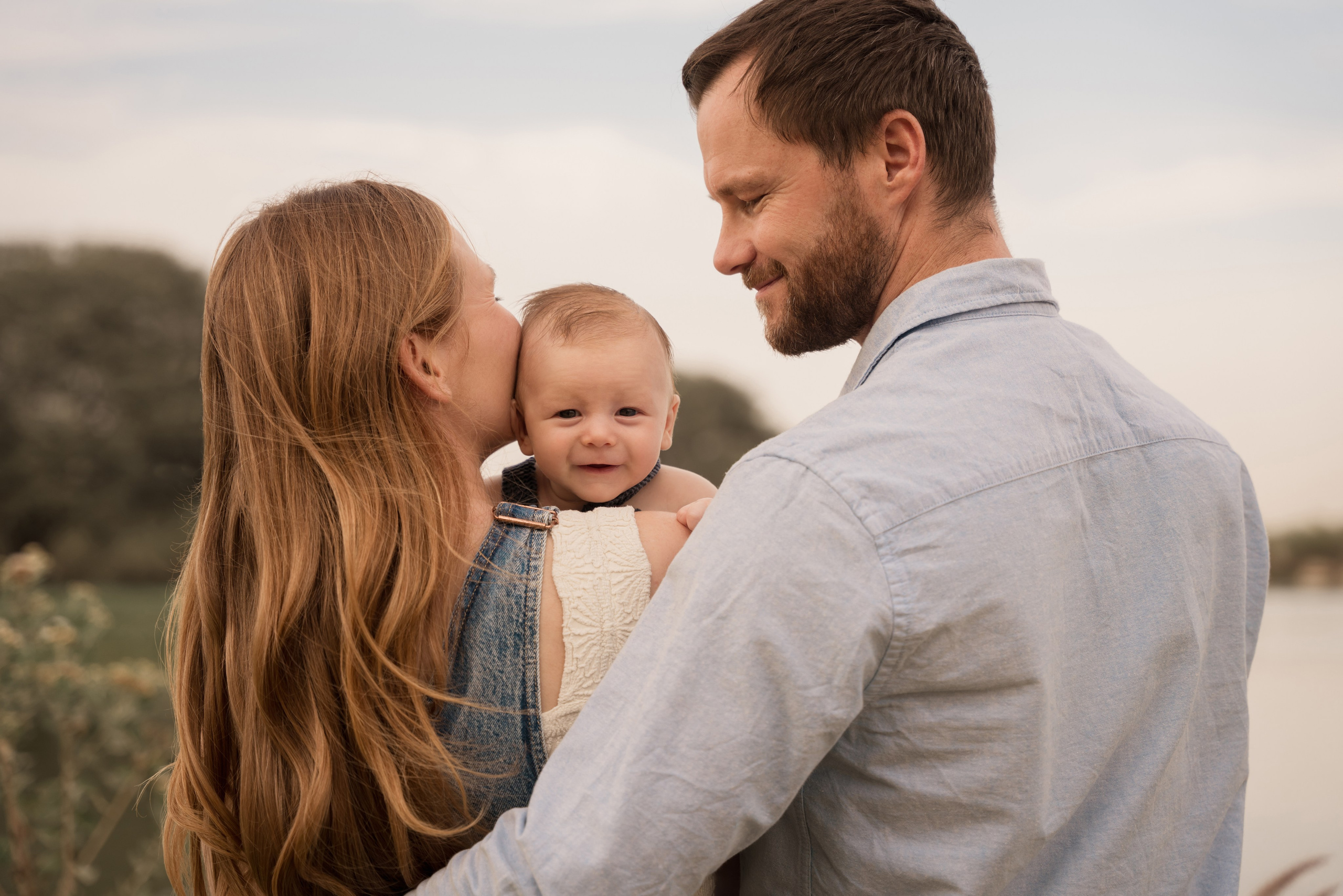 Celebrating 2 months milestone by the lake. Angela Iakovleva — Family Photographer in Dubai