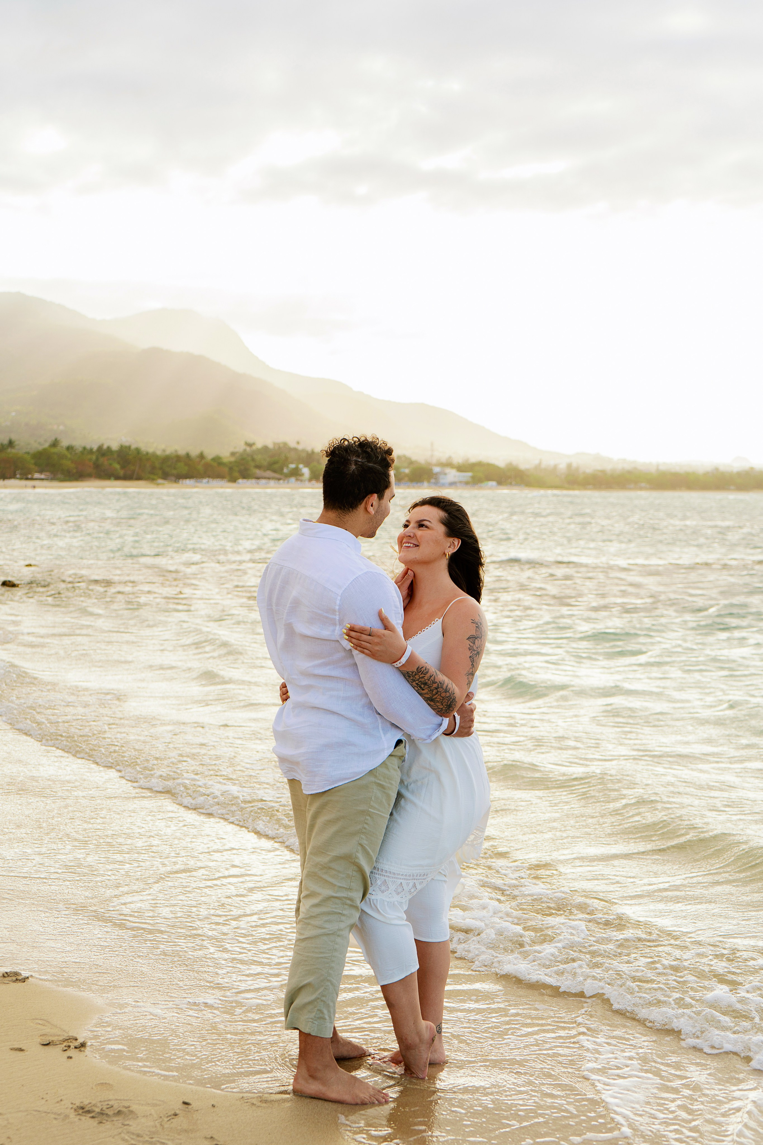 Loving sunset portraits on the shores of Puerto Plata.