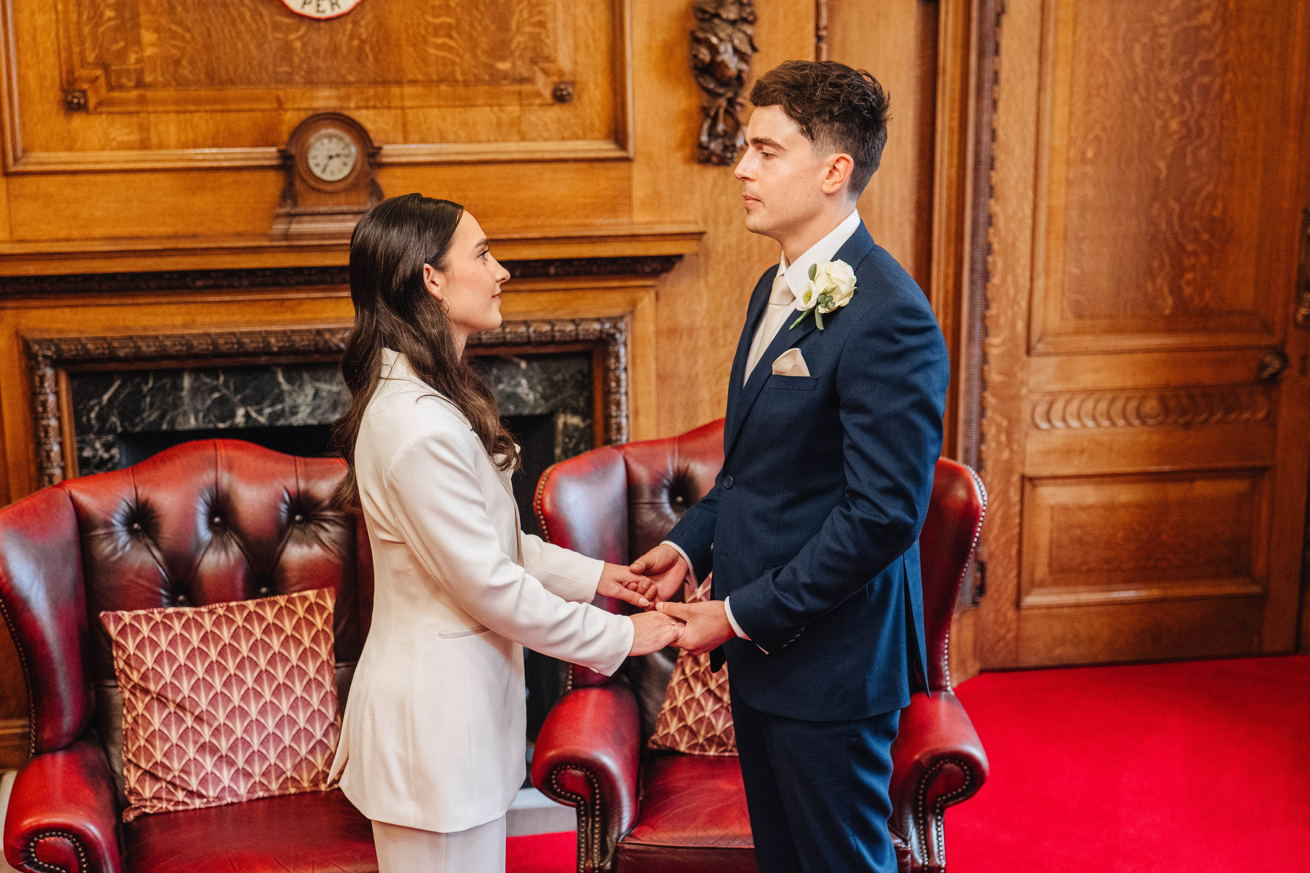 Wedding ceremony in Islington town hall
