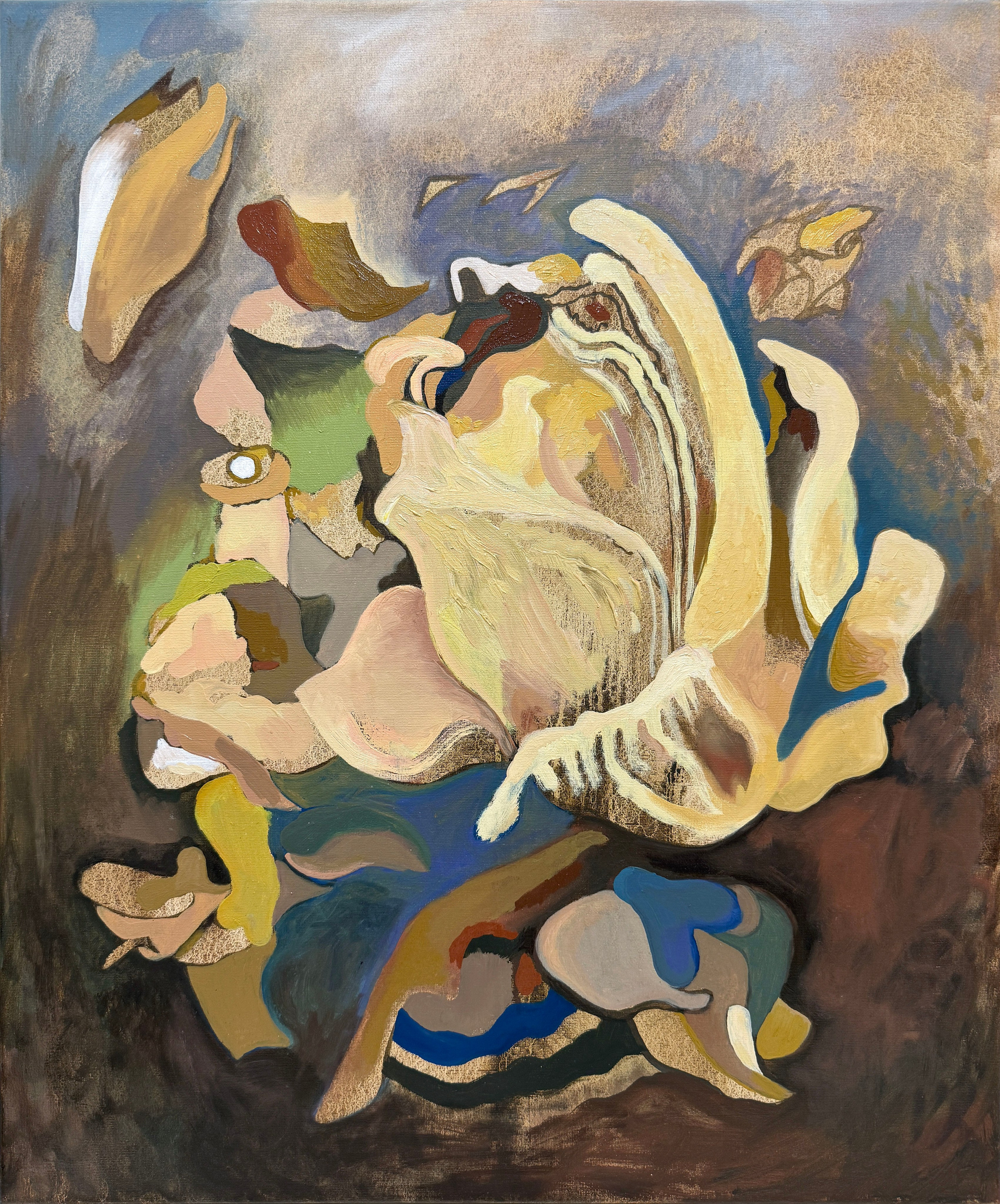 Yellow Tulip in Carl Shurz Park, Oil on canvas, 20 x 23 in (50 x 60 cm) 2024