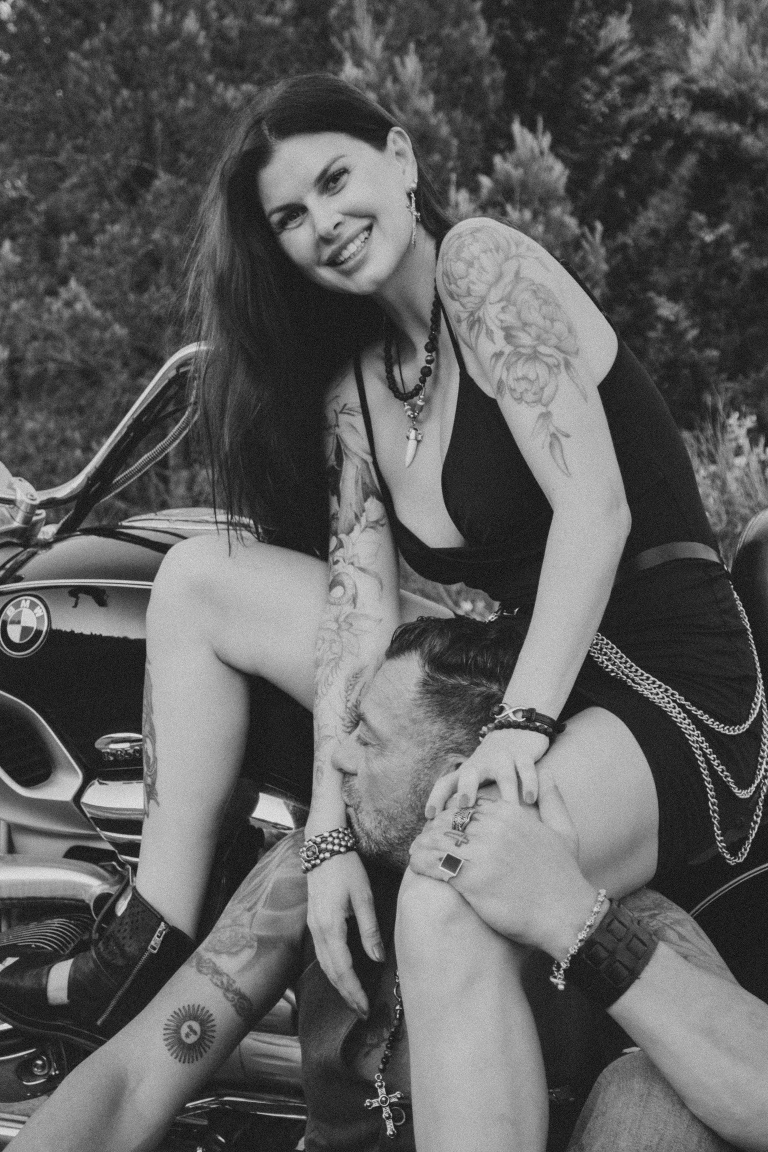 Фотосессия пары на мотоцикле. Профессиональная фотосъемка в Калафелле — Елена Медведева