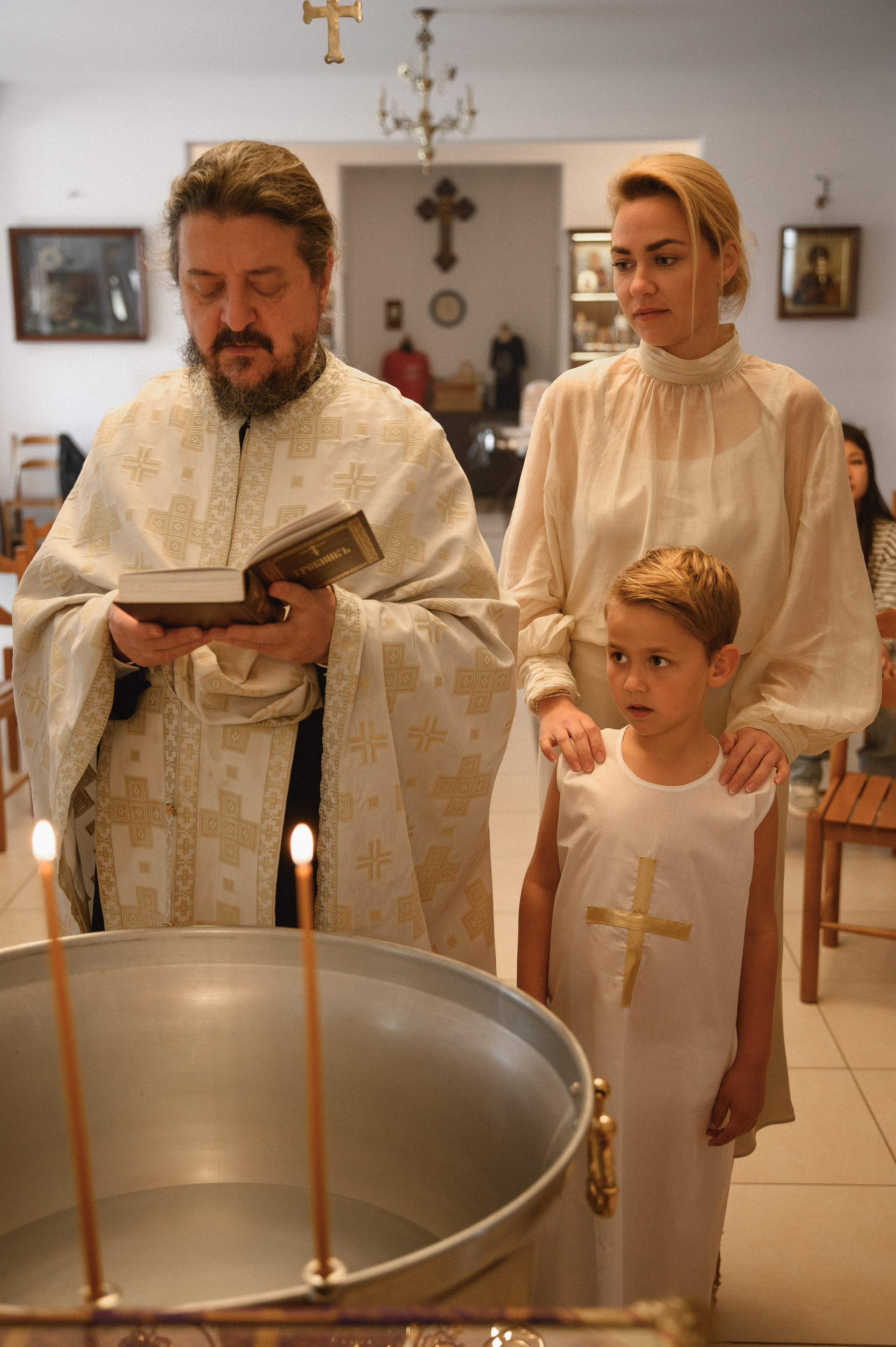 Baptism Mihail. Family, children, portrait, and event photography in Thessaloniki
