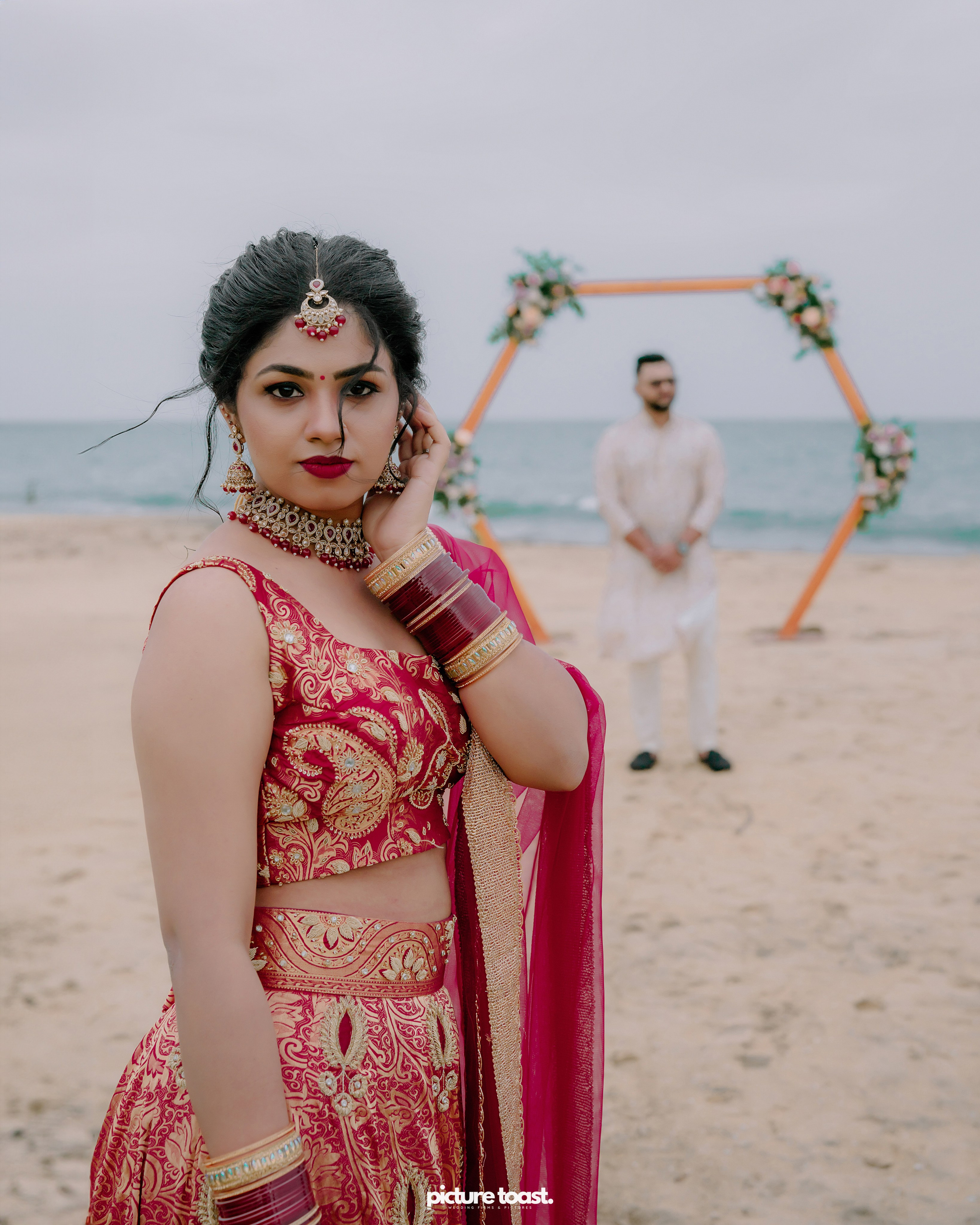 Beach Wedding! Ft. Malavika & Vishnu. Fine art Wedding Photographers in India & Canada
