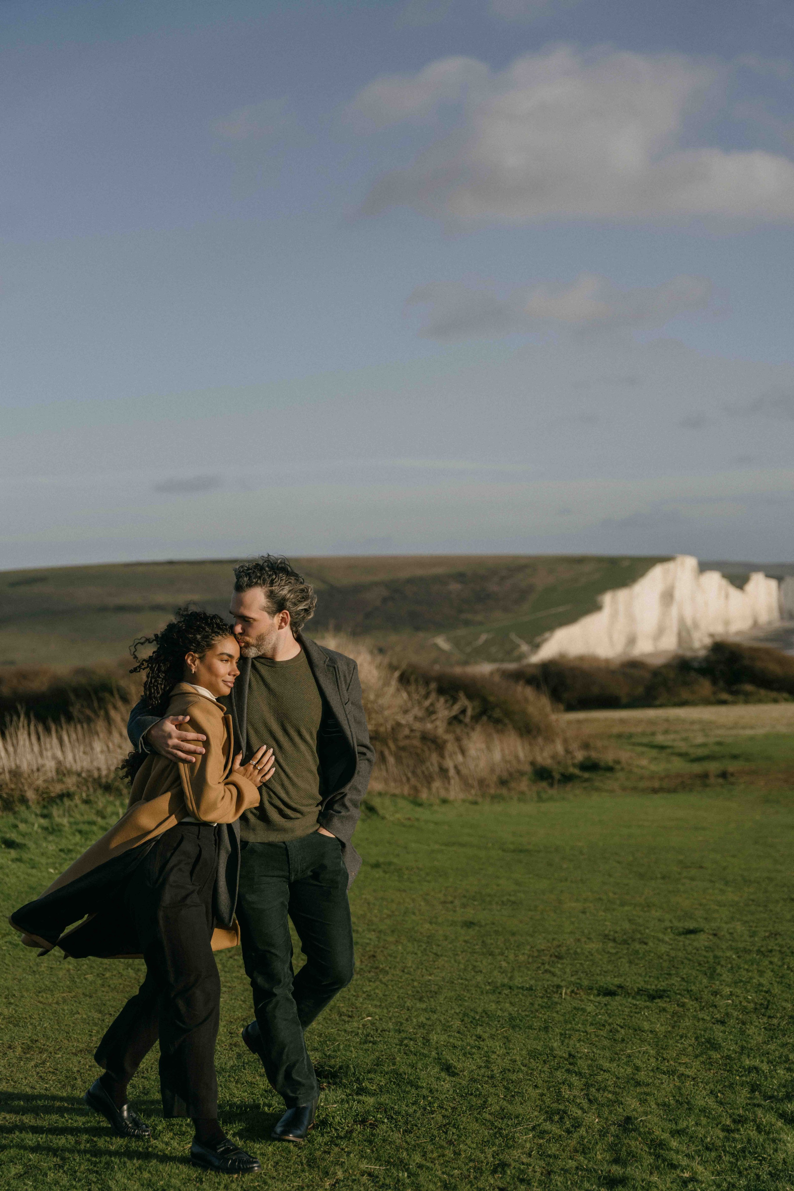 Seven Sisters Engagement Photos | London Photographer | UK Coastal Couple Shoot. London Wedding Photographer | Engagement & Proposal Photography by Natasha Ferreira
