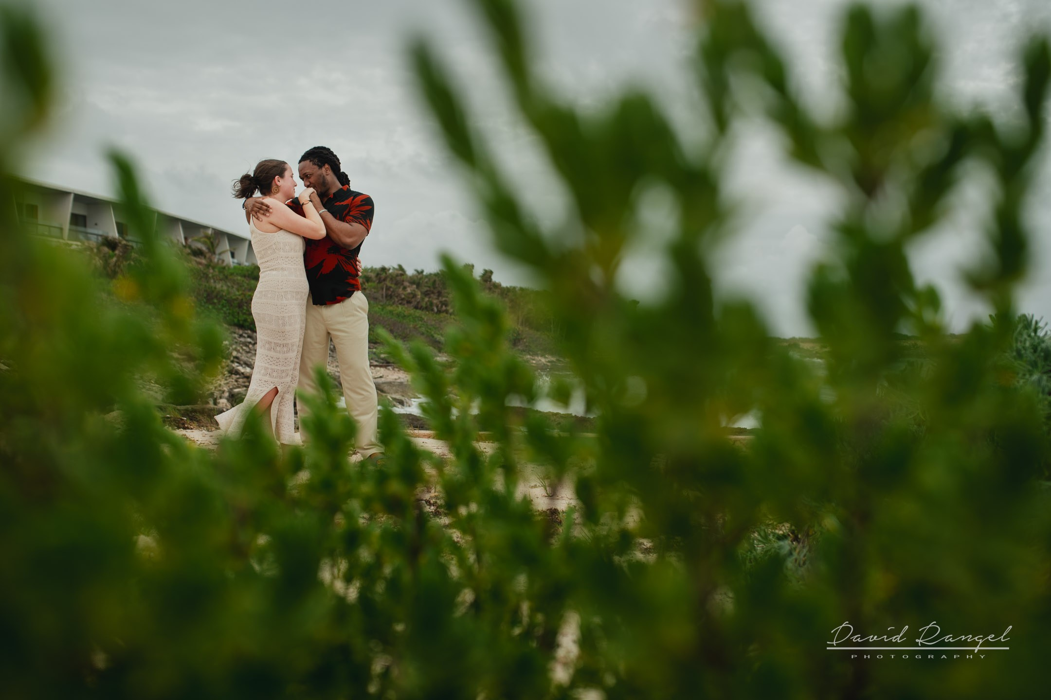 Eriah and Megan engagement session at the Hotel Conrad Tulum. Destination wedding photographer based in Cancun and Riviera Maya with service worldwide