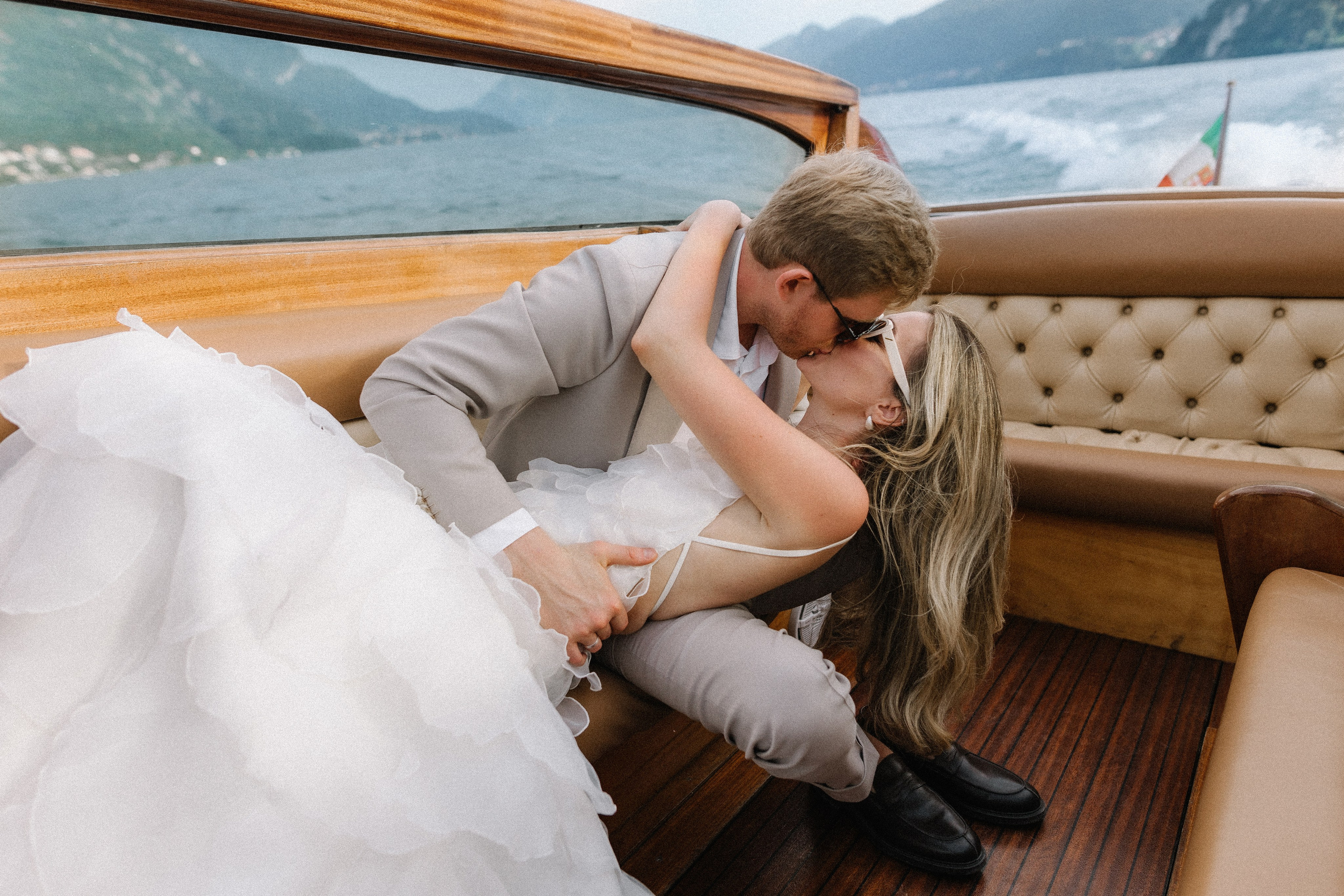 Lake Como Elopement Photography | Boat & Villa Monastero Wedding. Photographer in Italy Anna Linnik
