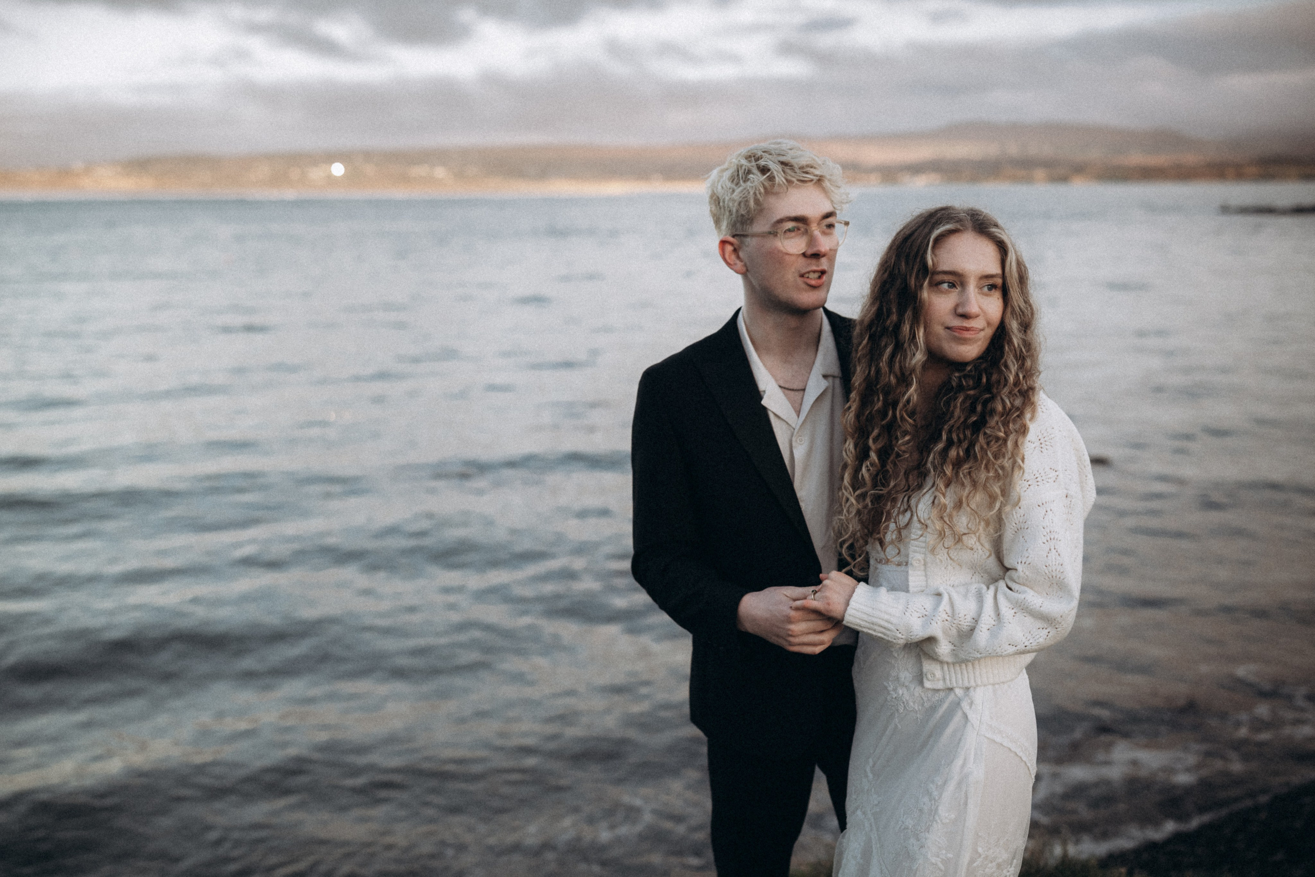 irish couple by the lake in donegal
