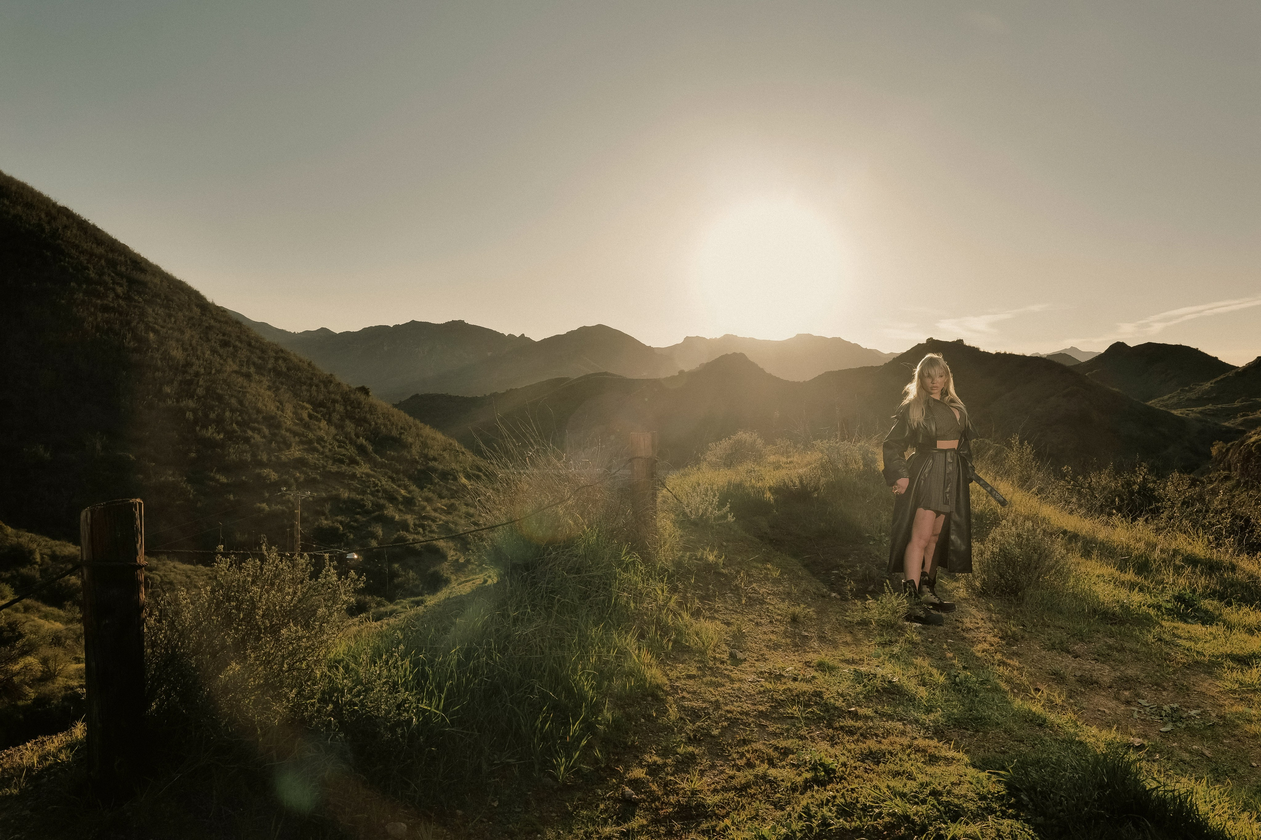 In the rays of the sun (CA). Photographer New York / Los Angeles