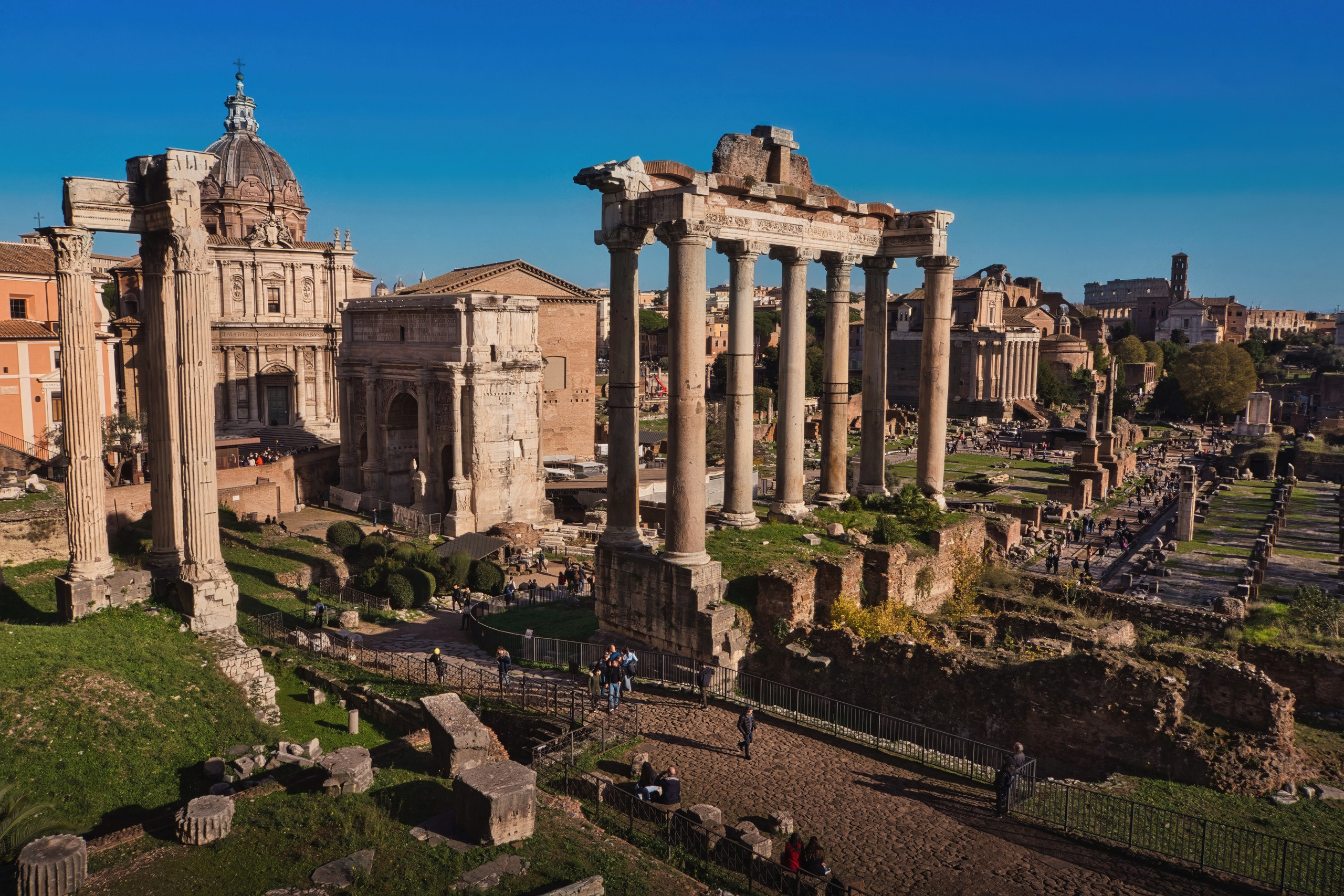 Photography of Italy – View of the Roman Forum in Rome, photographed as part of a photography book about Rome.