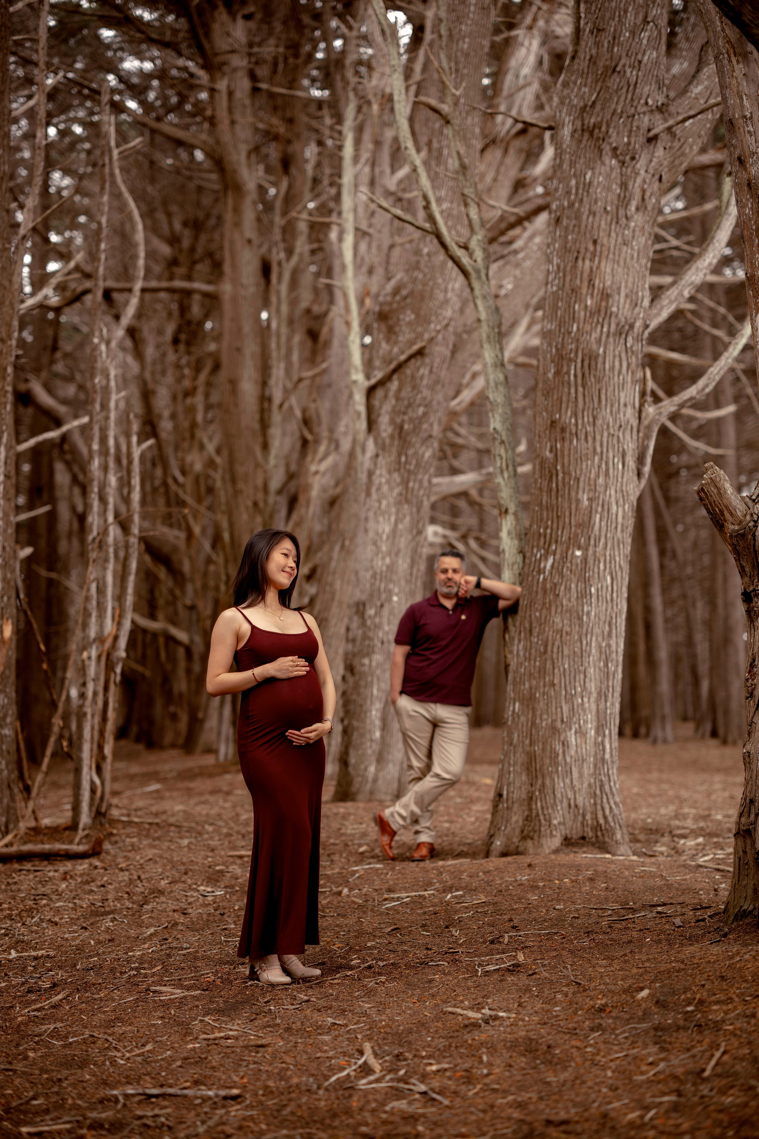 Couple maternity forest Maternity photo session