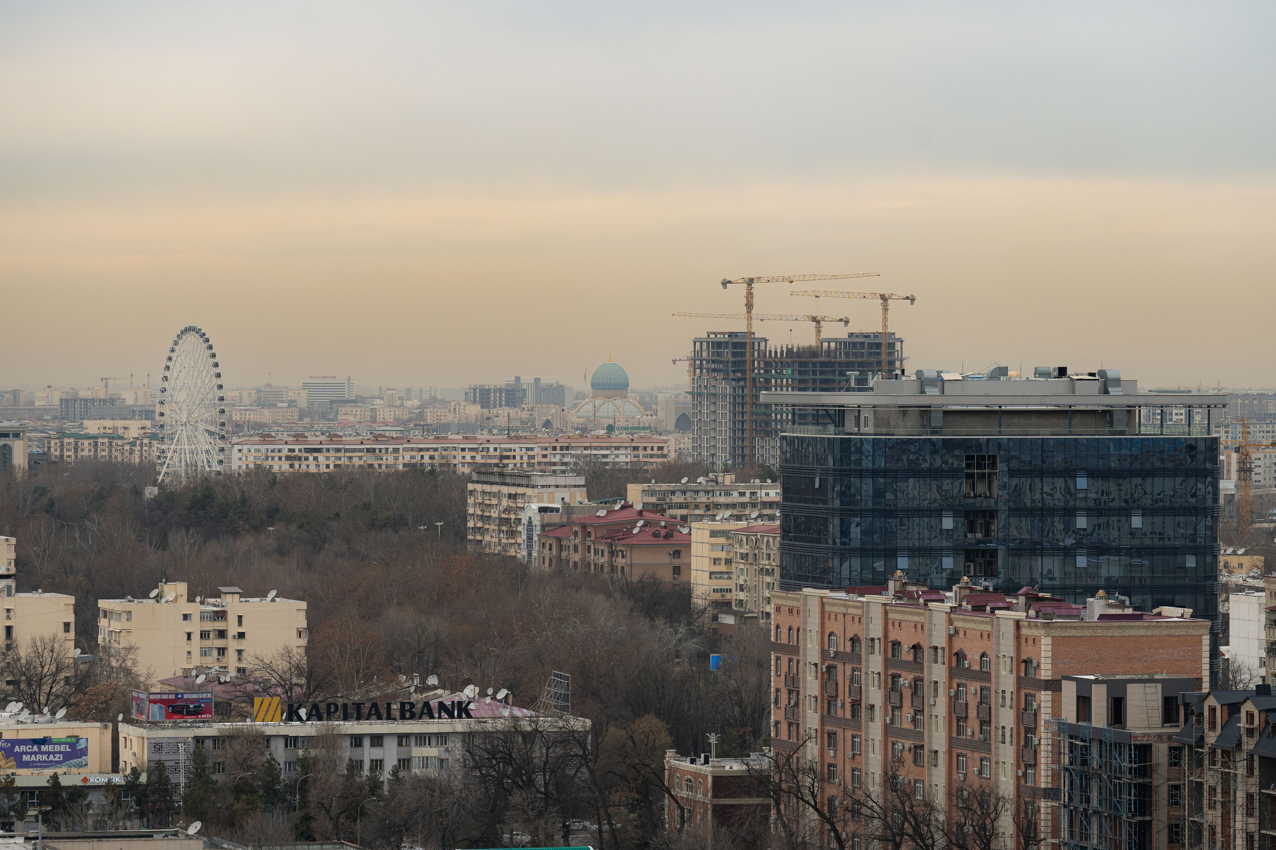 Смог в Ташкенте или Взгляд на город с высоты птичьего полета. Георгий Намазов | Фотограф в Ташкенте