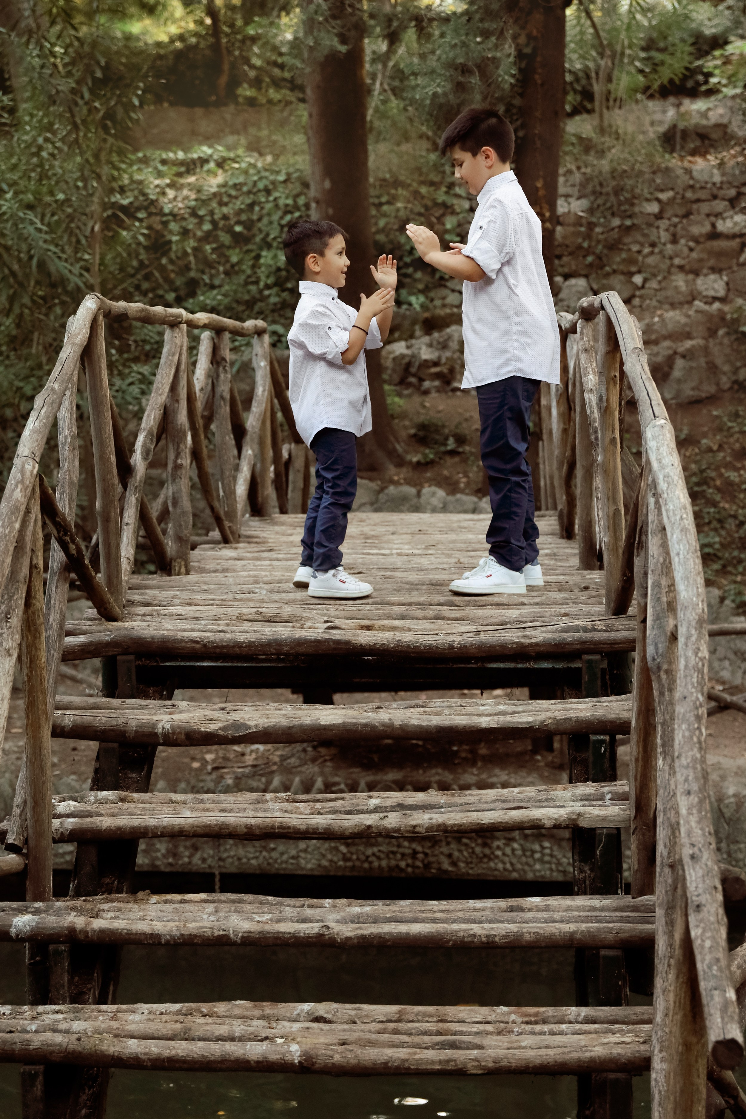Children are enjoying its time in a park. Greece, Rhodes island