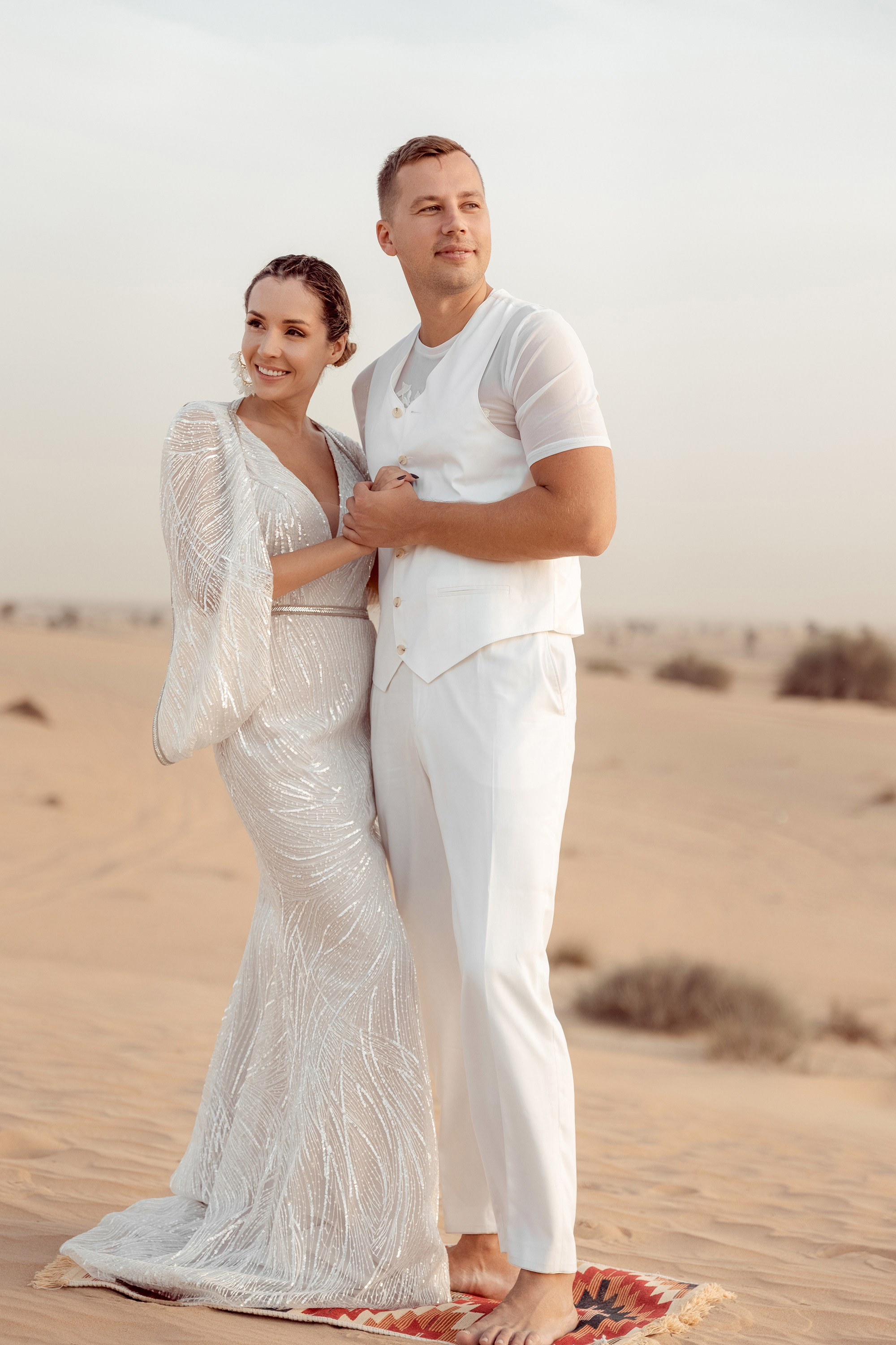 Bride and groom's portrait. Dubai, United Arab Emirates