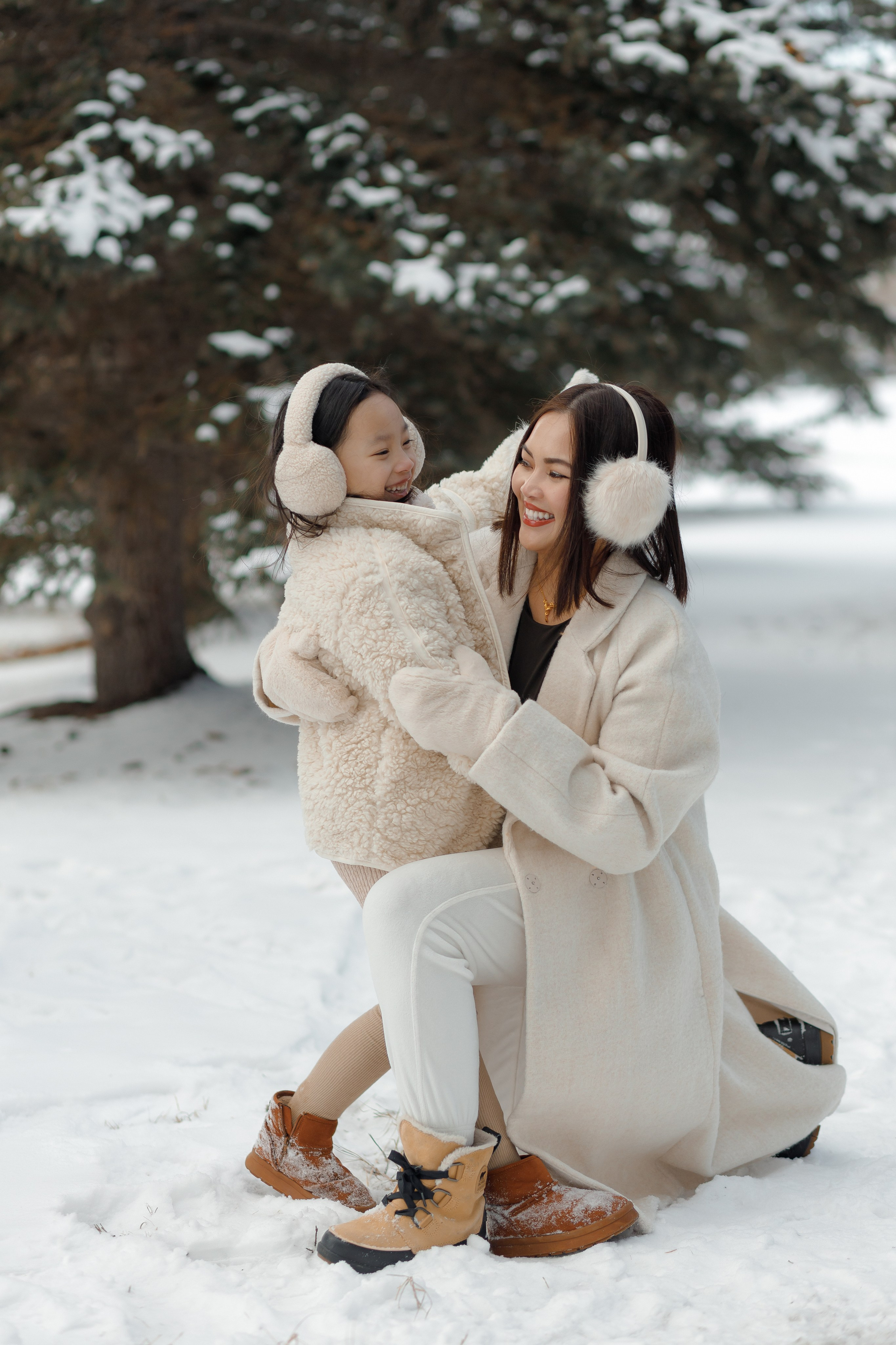 Family winter story. Home