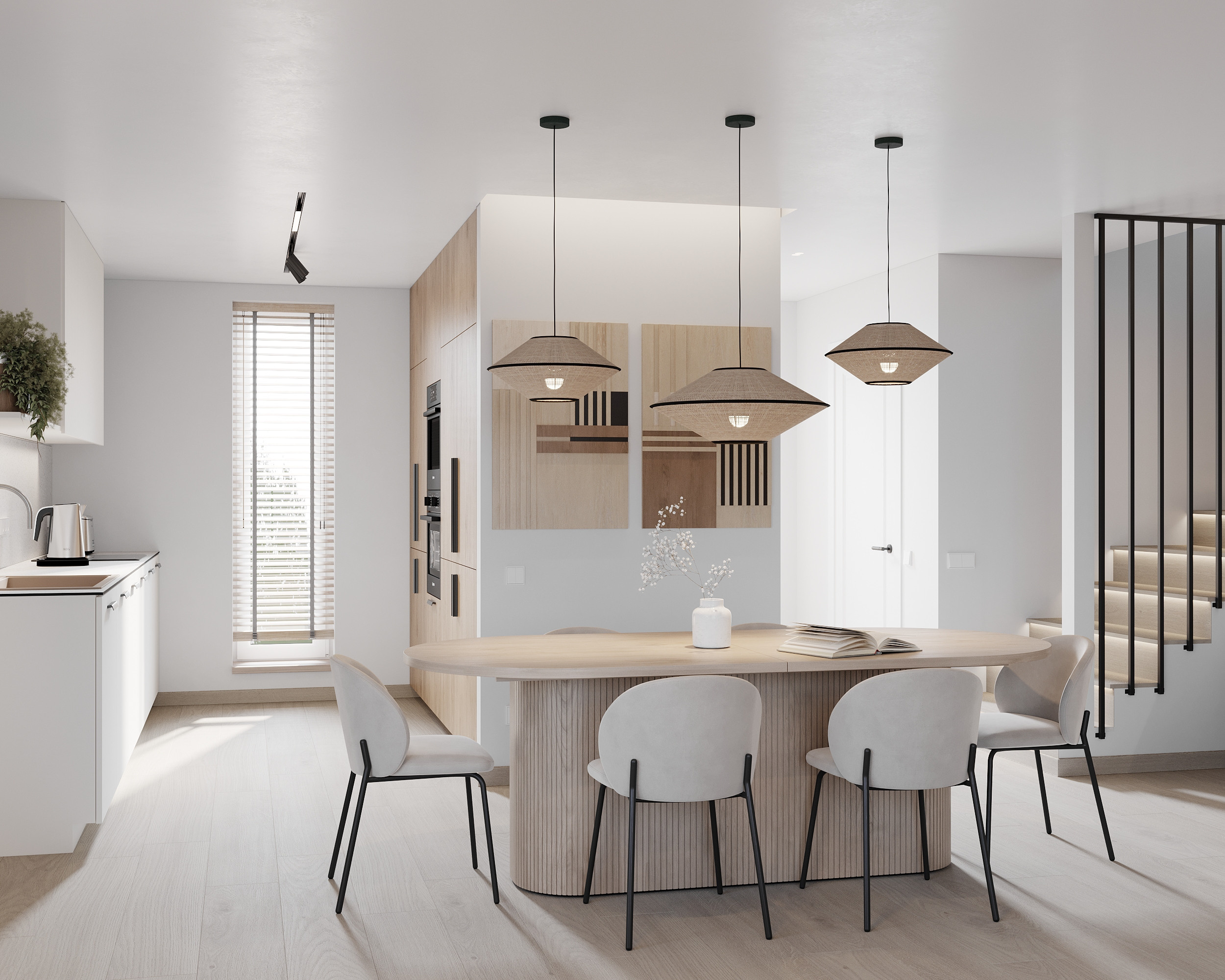 Modernism with Japandi Vibes. Simple Archs — high quality visualizations for your interior projects