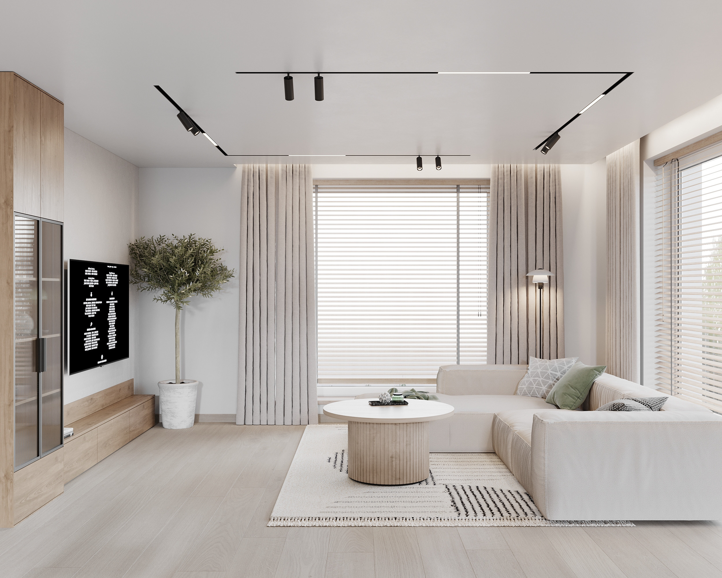 Modernism with Japandi Vibes. Simple Archs — high quality visualizations for your interior projects