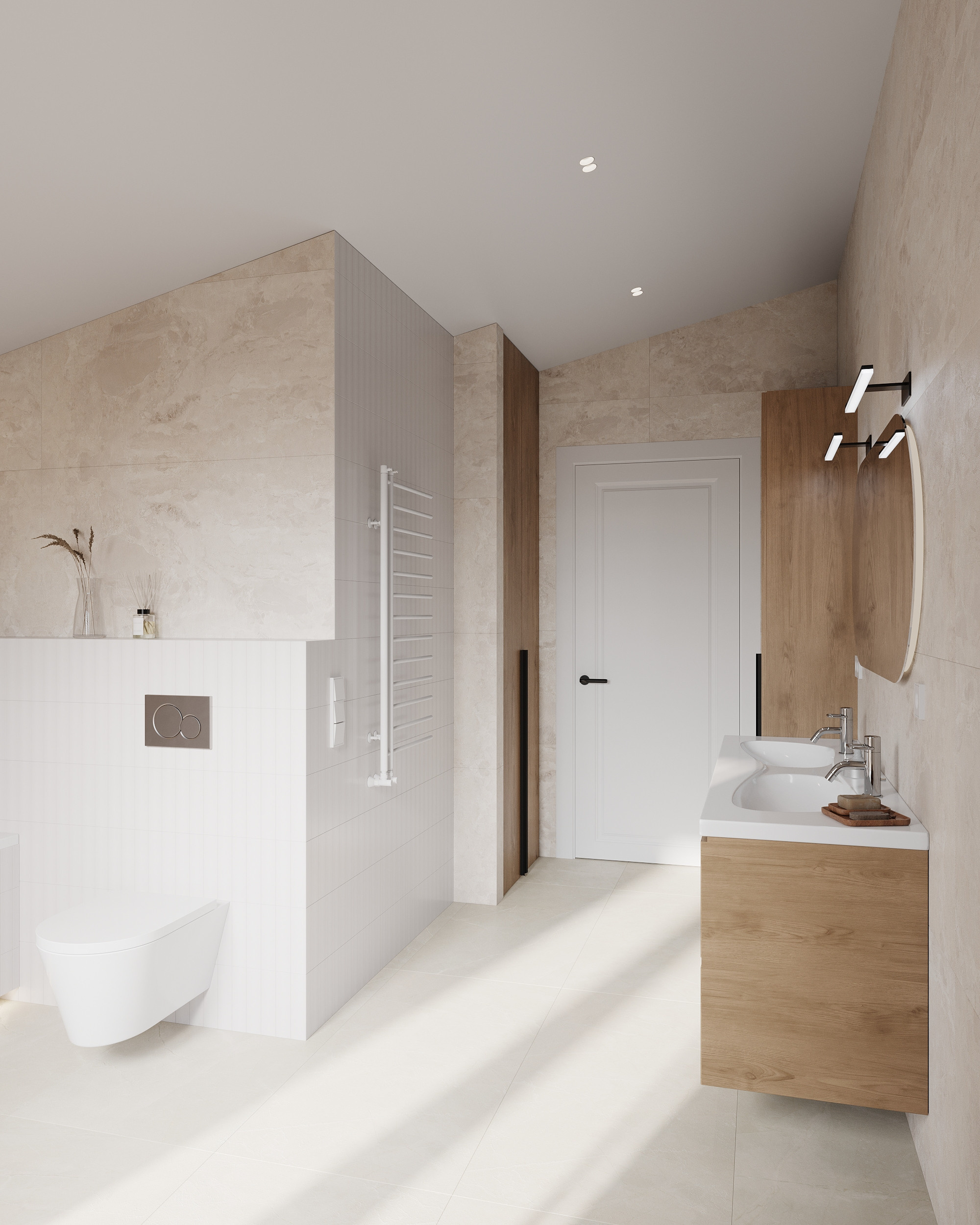 Modernism with Japandi Vibes. Simple Archs — high quality visualizations for your interior projects