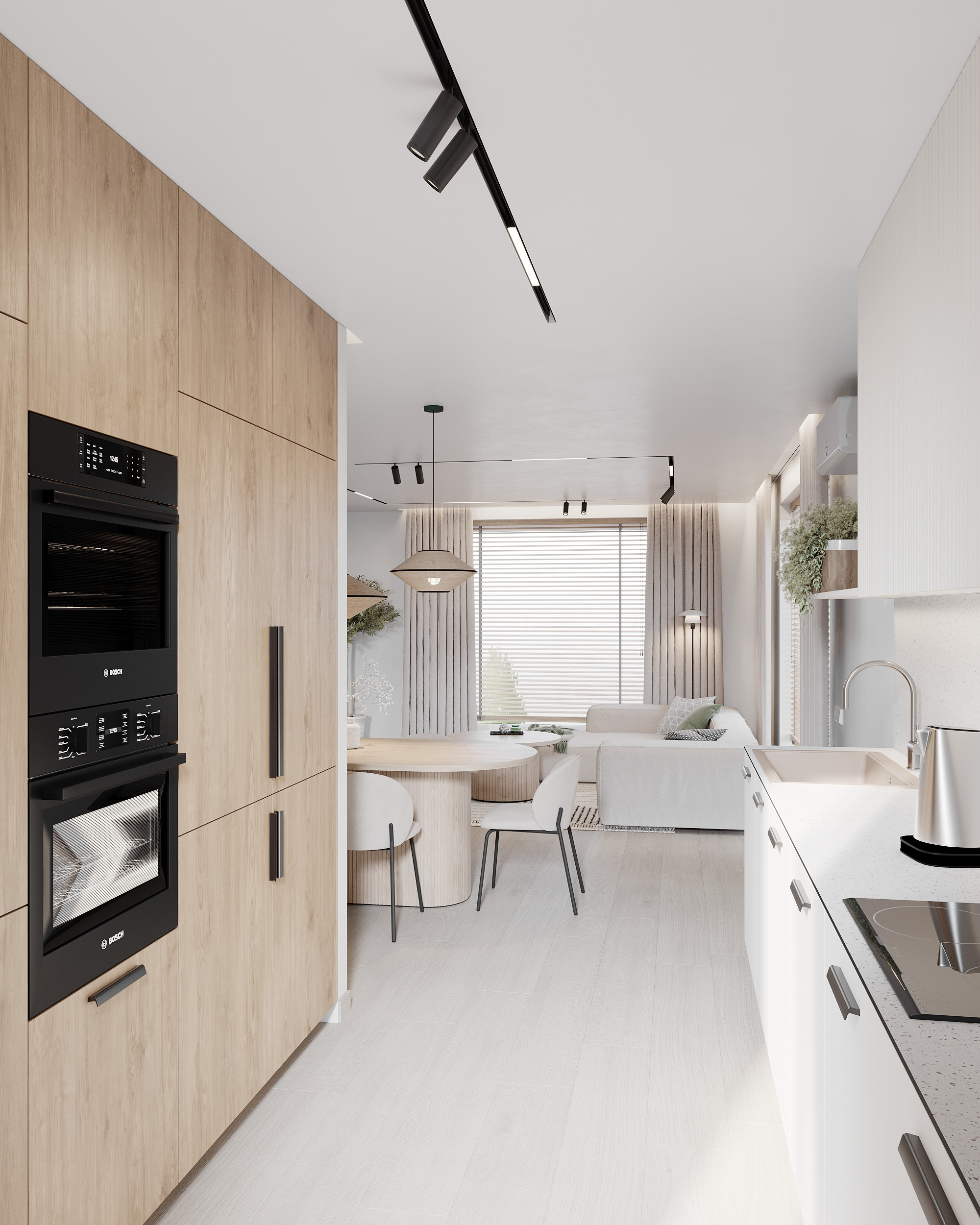 Modernism with Japandi Vibes. Simple Archs — high quality visualizations for your interior projects