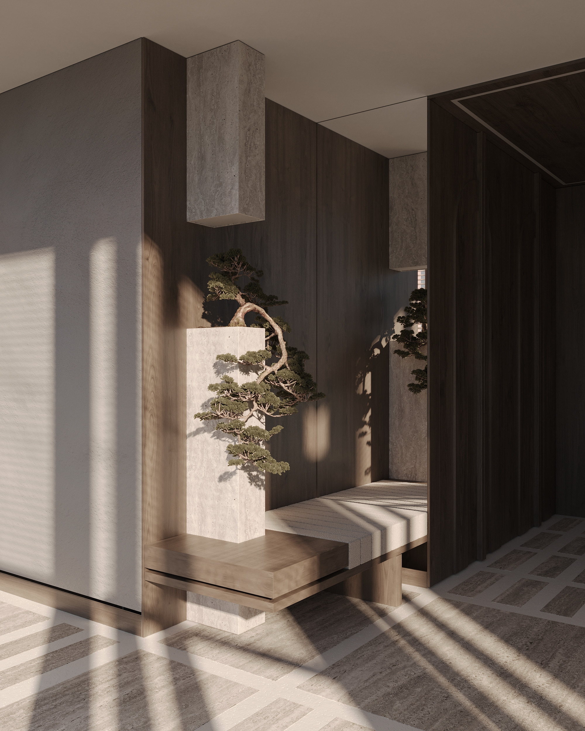 Wooden Oasis. Simple Archs — high quality visualizations for your interior projects