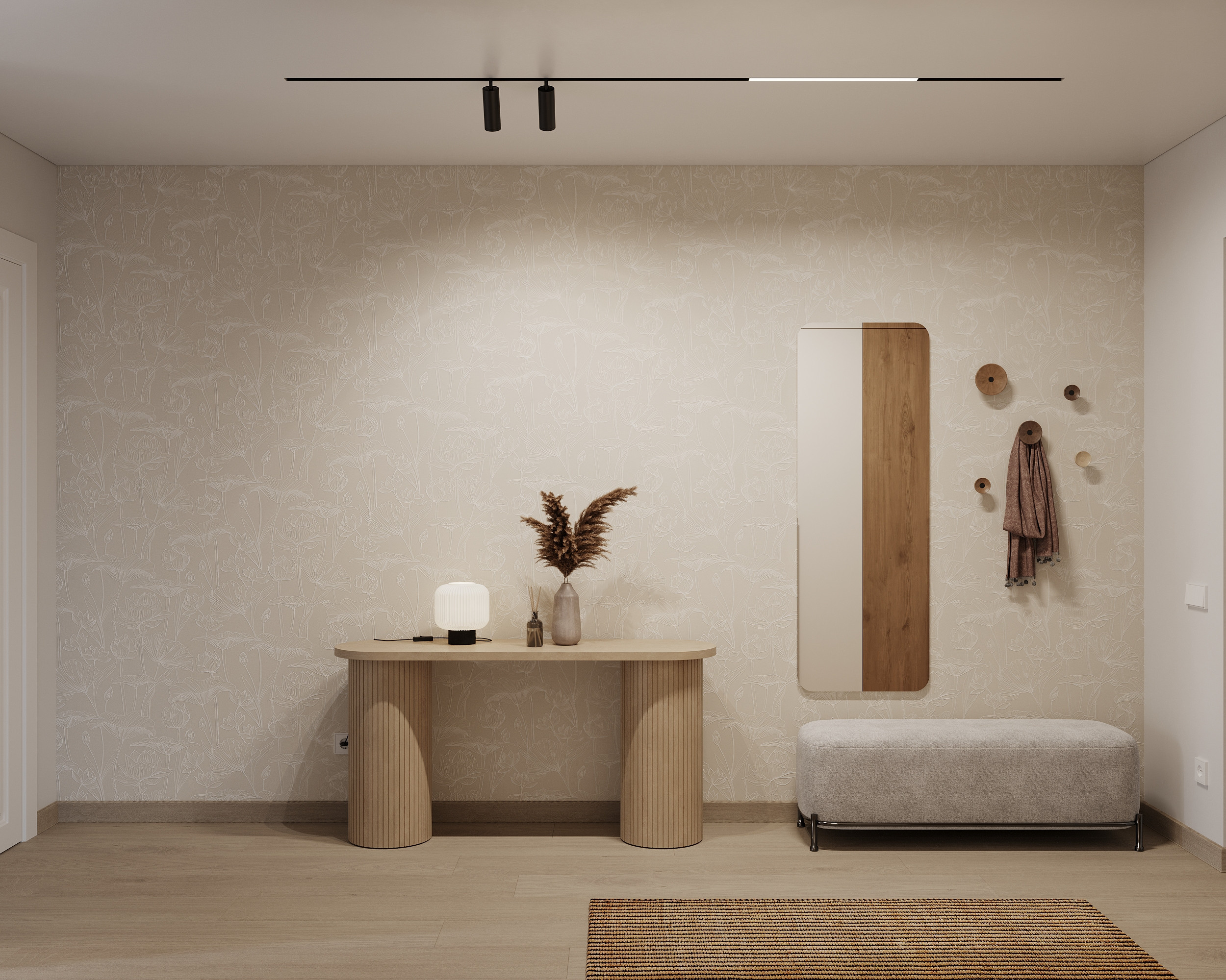 Modernism with Japandi Vibes. Simple Archs — high quality visualizations for your interior projects