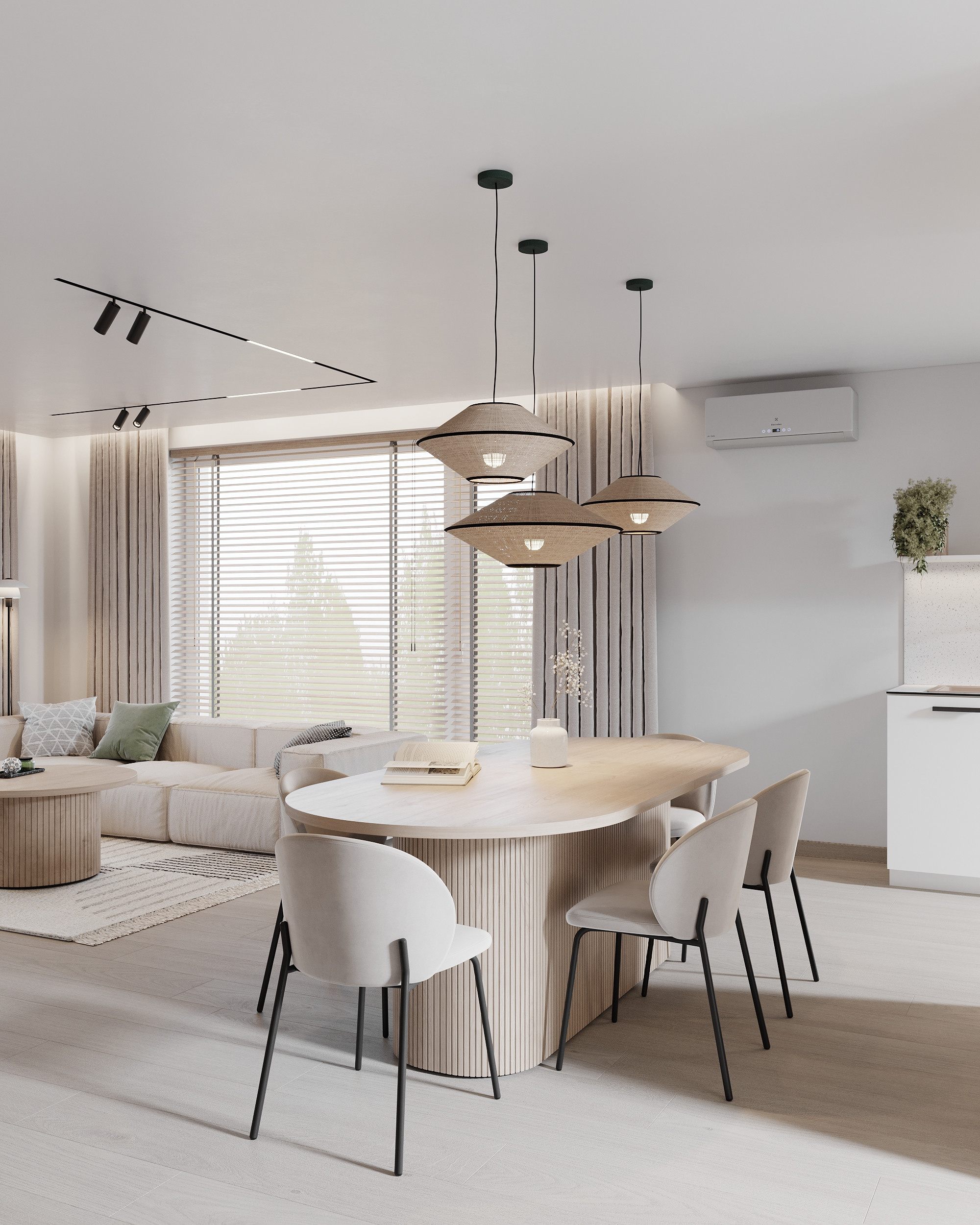 Modernism with Japandi Vibes. Simple Archs — high quality visualizations for your interior projects