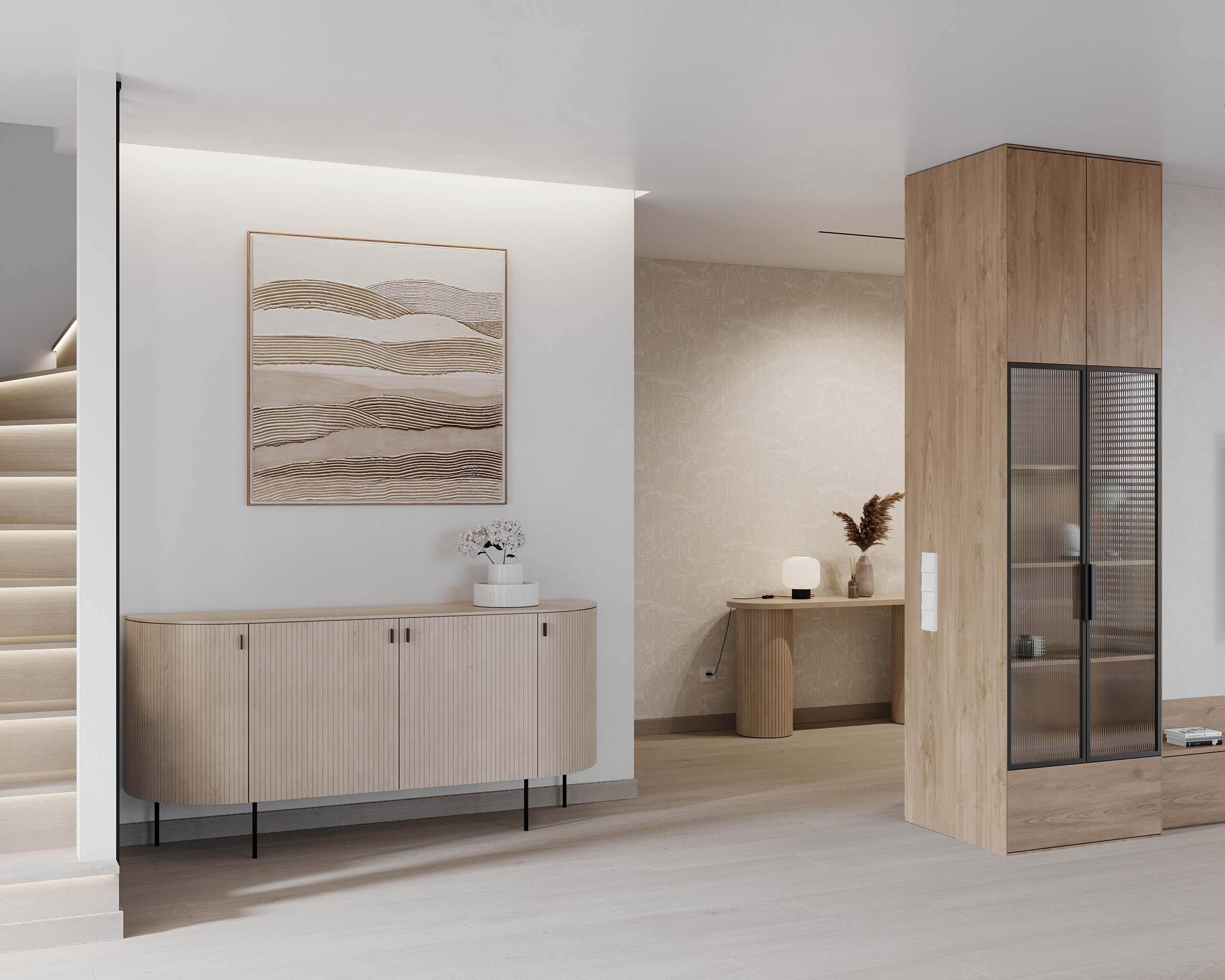 Modernism with Japandi Vibes. Simple Archs — high quality visualizations for your interior projects