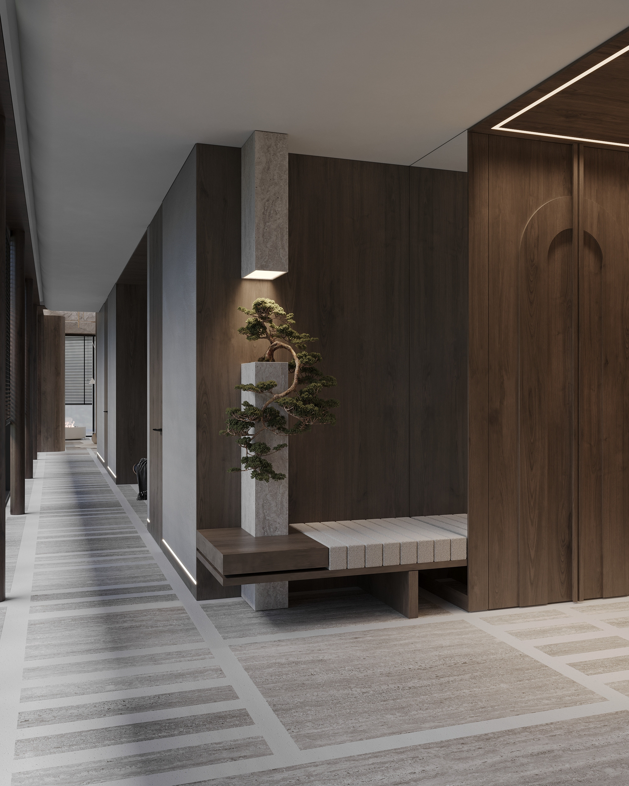 Wooden Oasis. Simple Archs — high quality visualizations for your interior projects