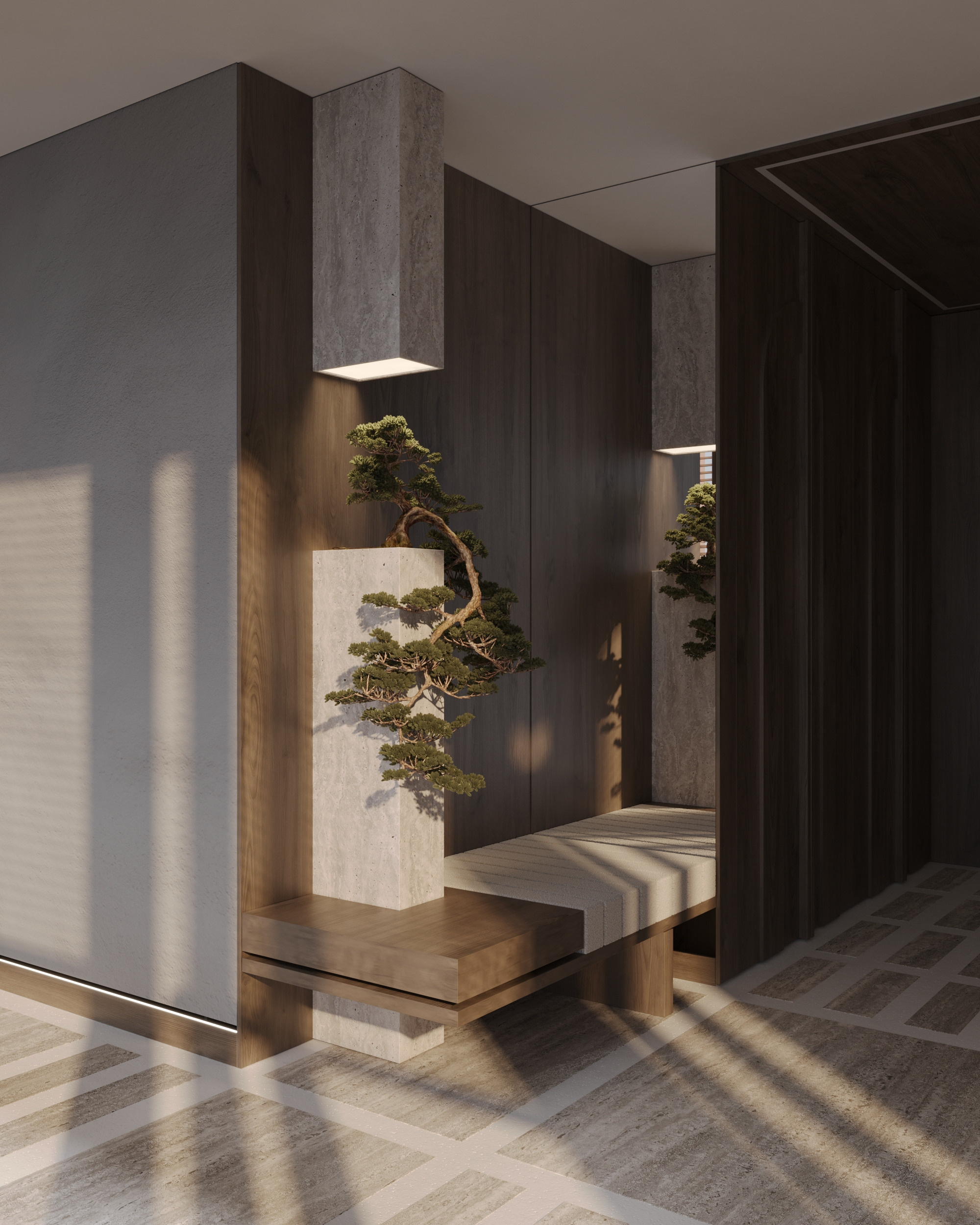 Wooden Oasis. Simple Archs — high quality visualizations for your interior projects