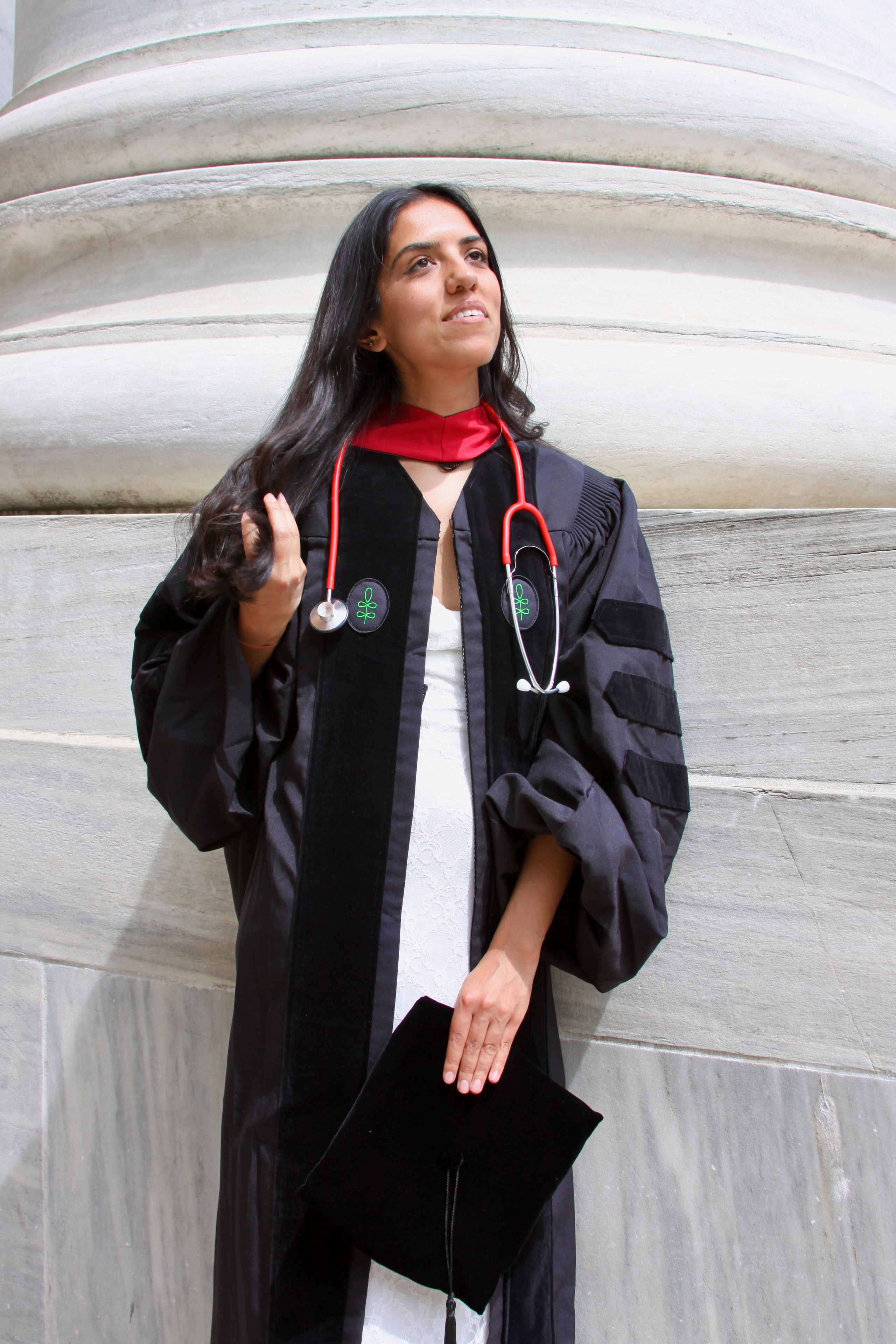 MD graduation with Ruhi. Kelly Sang, graduation and portrait photographer in Boston