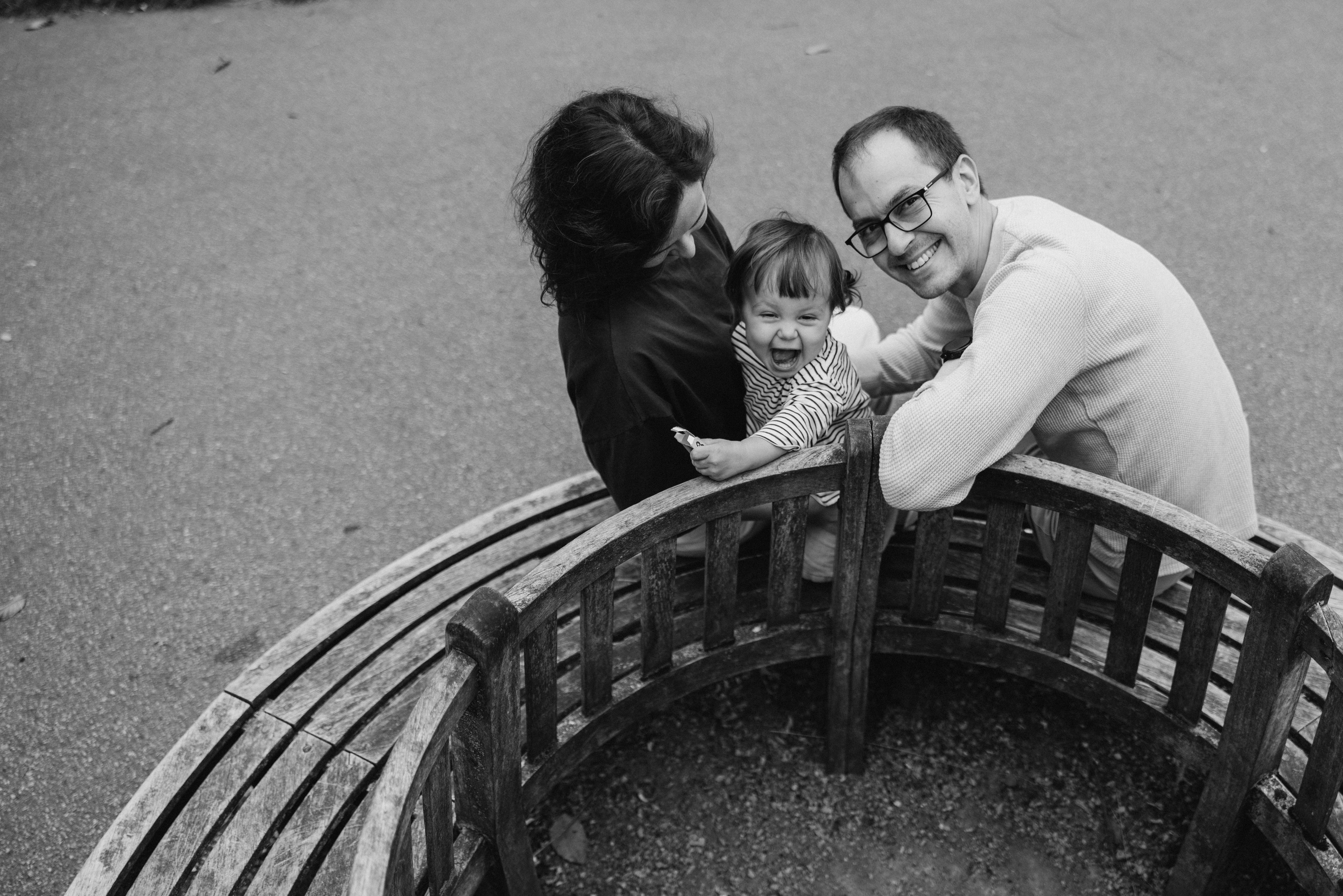 Milena with parents (Greenwich Park). Anastasia Klink, Photographer in London