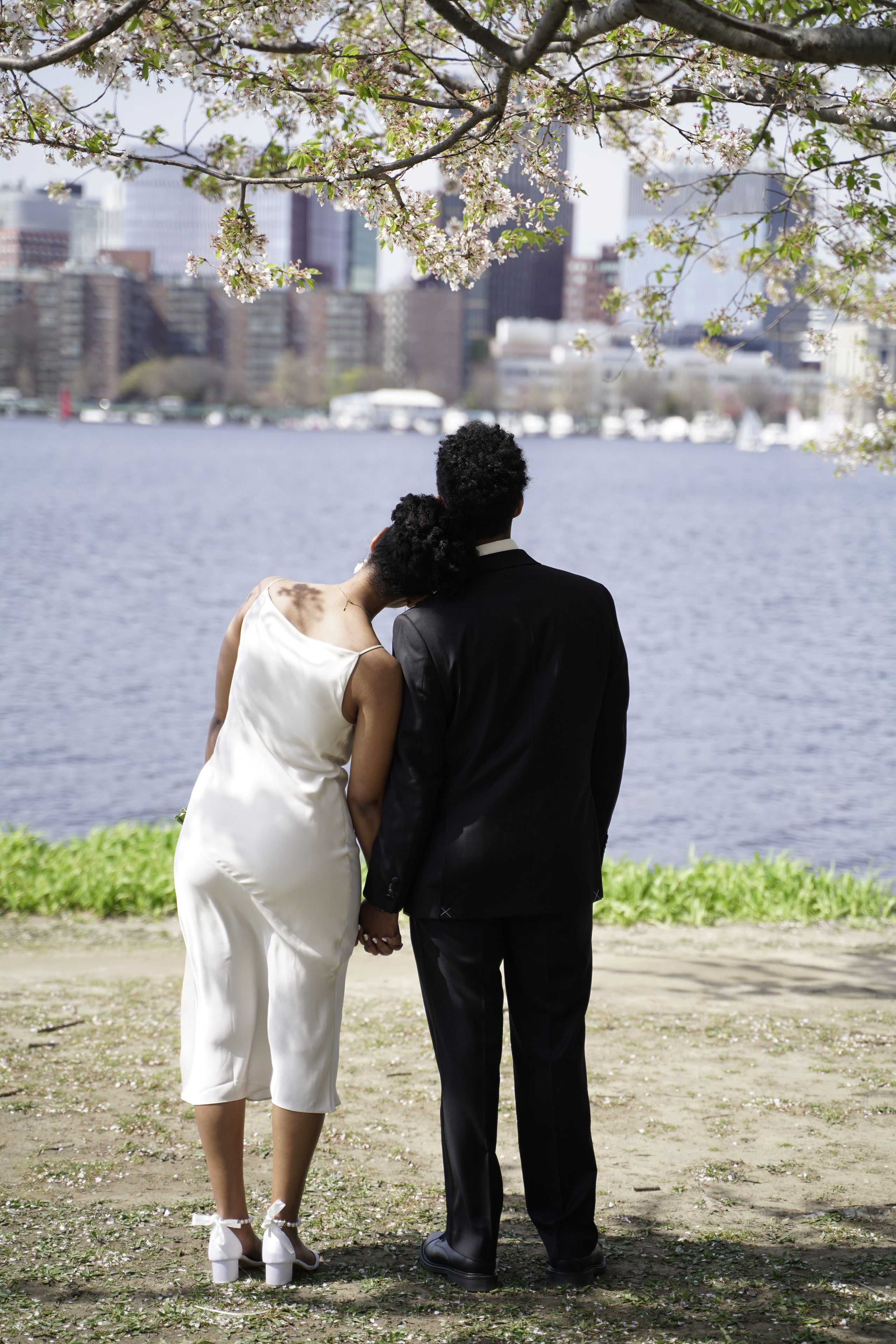 Sosina and Aaron at Charles river Esplanade. Stefanovich Photography | Boston, MA