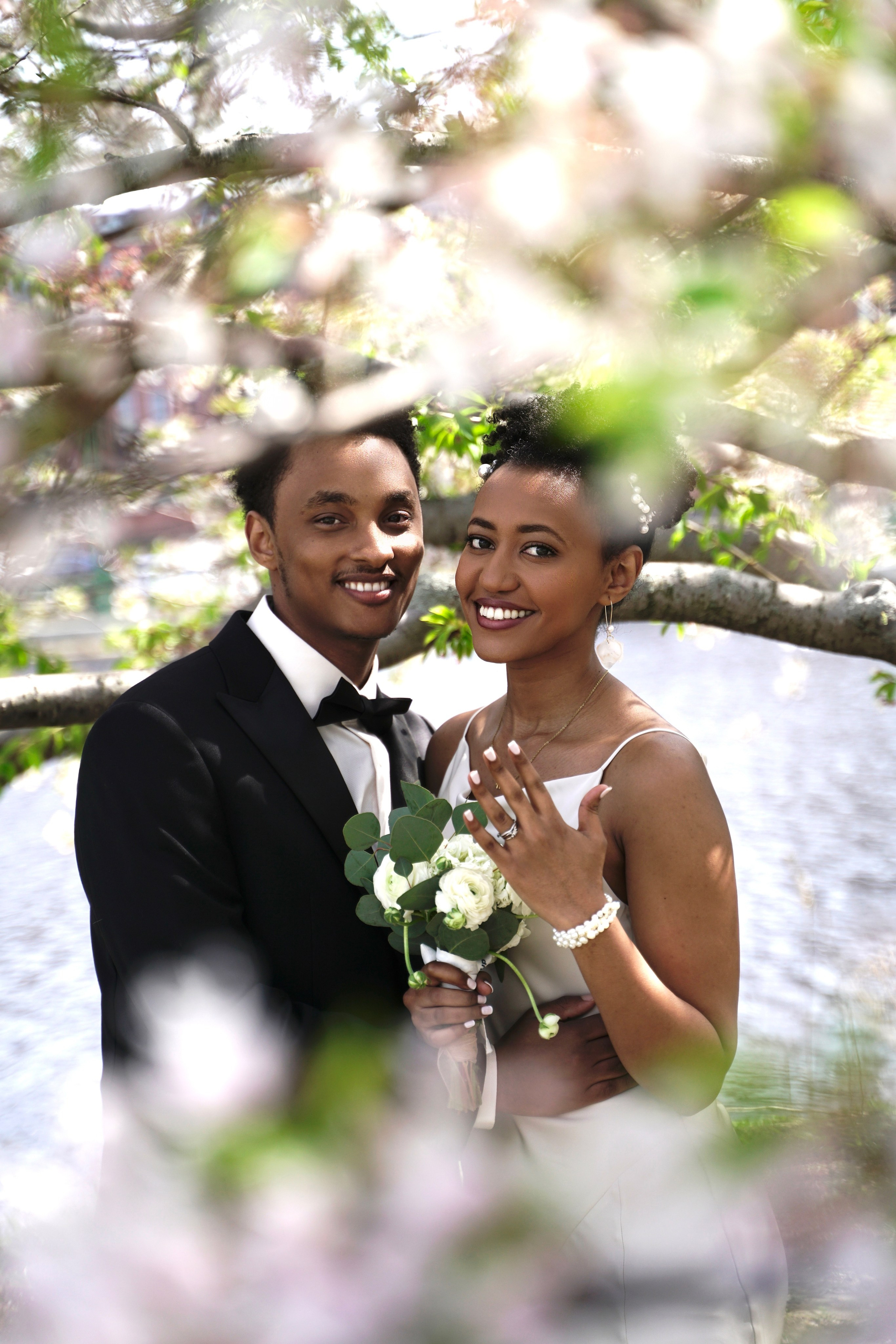 Sosina and Aaron at Charles river Esplanade. Stefanovich Photography | Boston, MA
