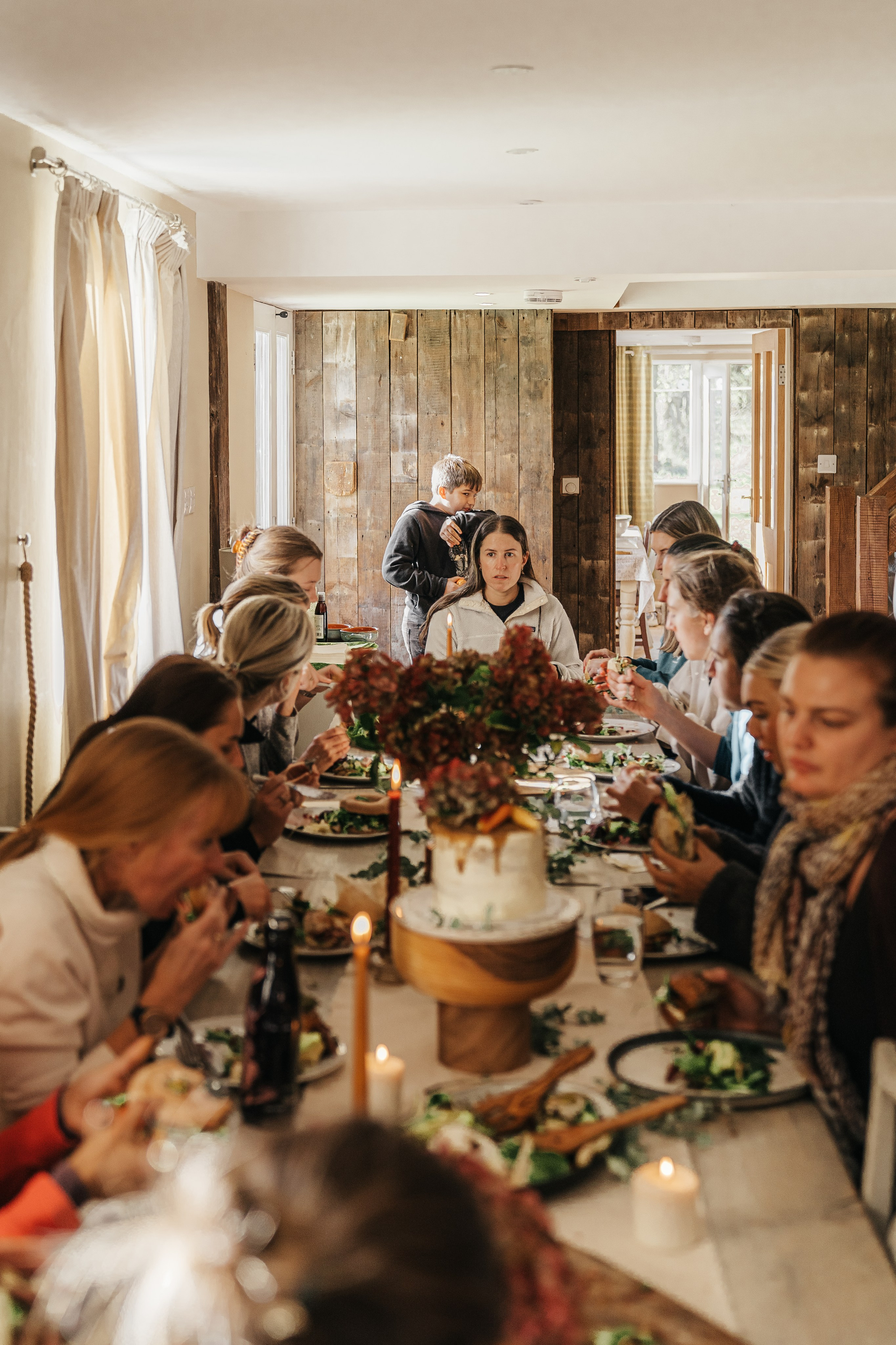 Dinner styling and photoshoot at yoga retreat in Hexham, Northumberland 