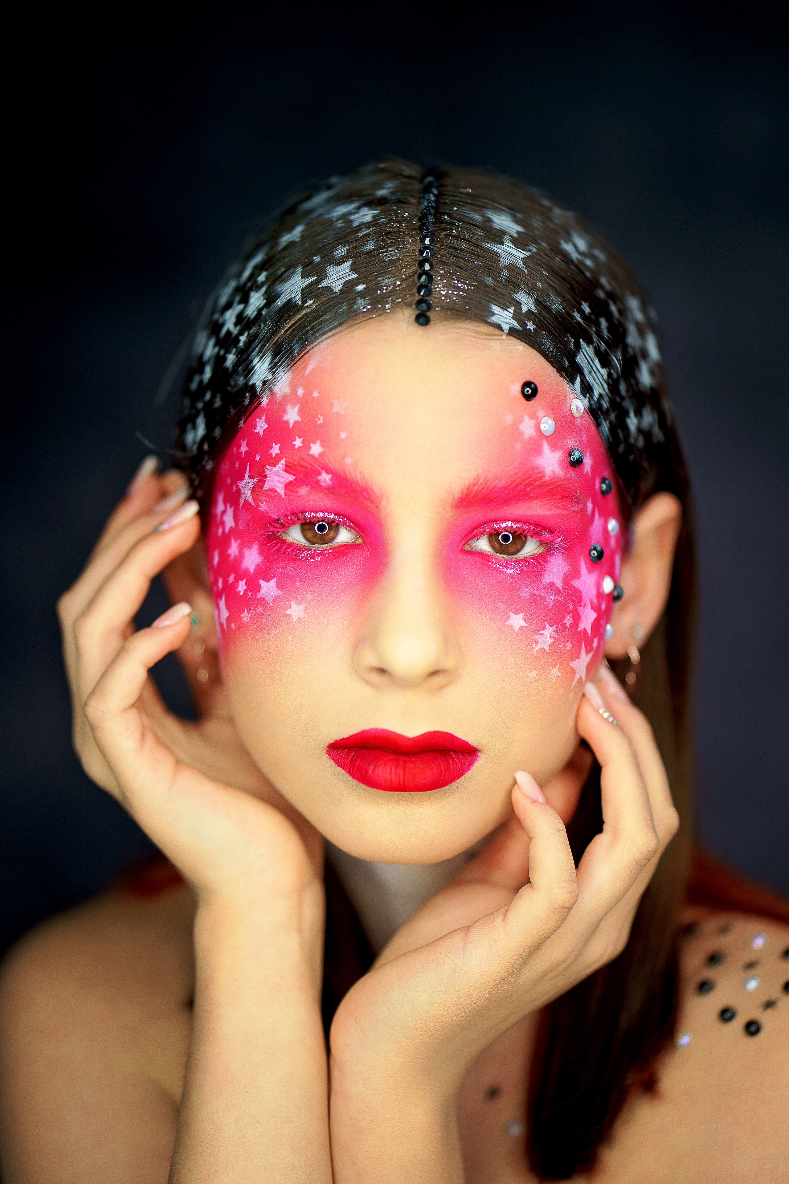 Creative makeup. Familien, Portrait und Konzeptualfotografie in Genf, Schweiz